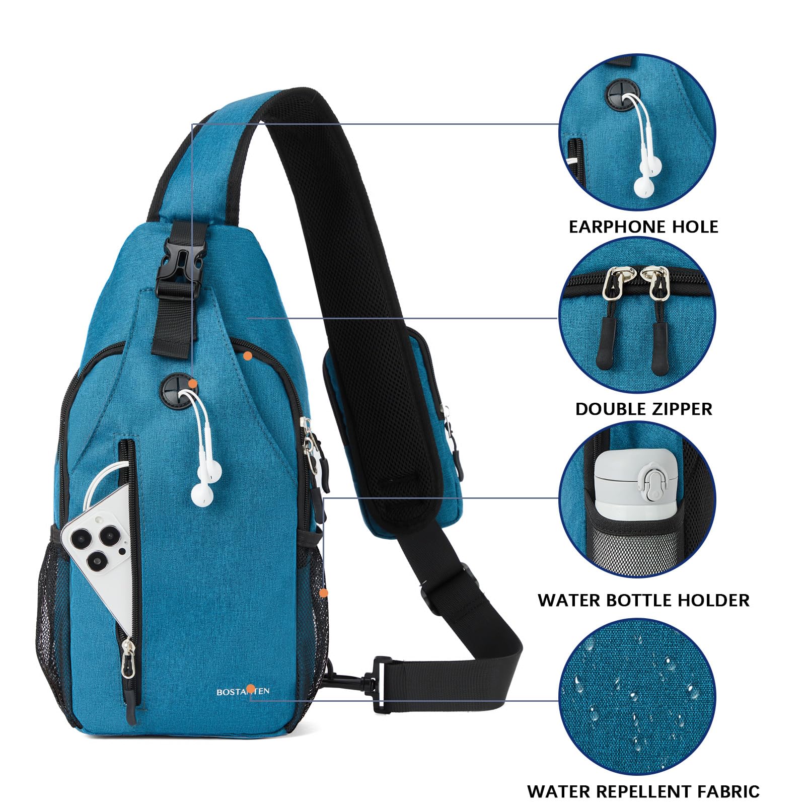 Nova Sling Bag with Cell Phone Security Organizer - Image 25