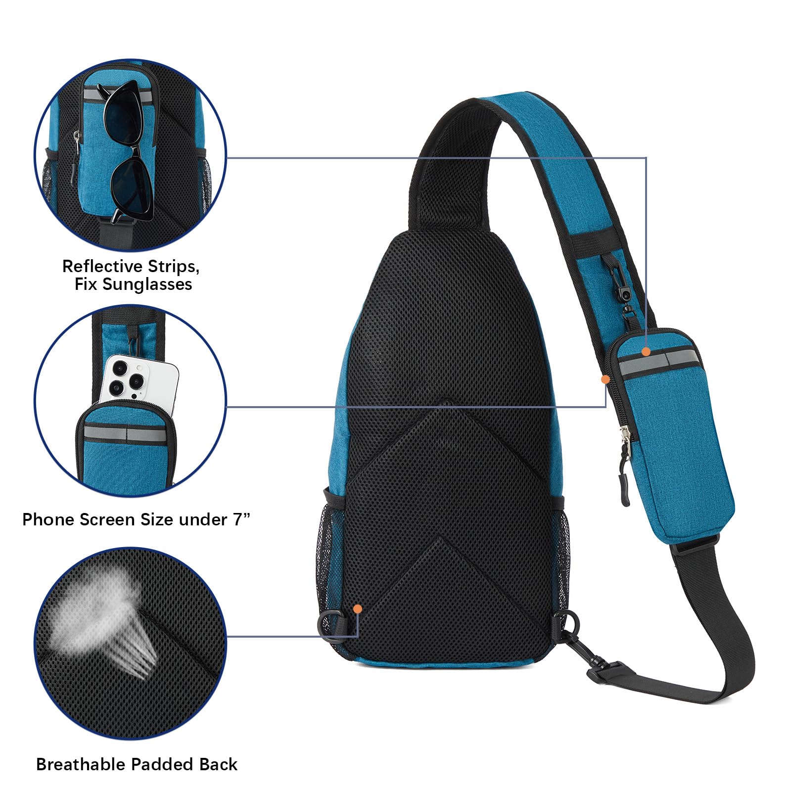 Nova Sling Bag with Cell Phone Security Organizer - Image 27
