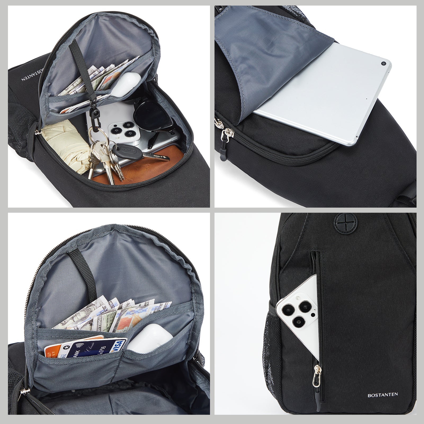 Nova Sling Bag with Cell Phone Security Organizer - Image 32