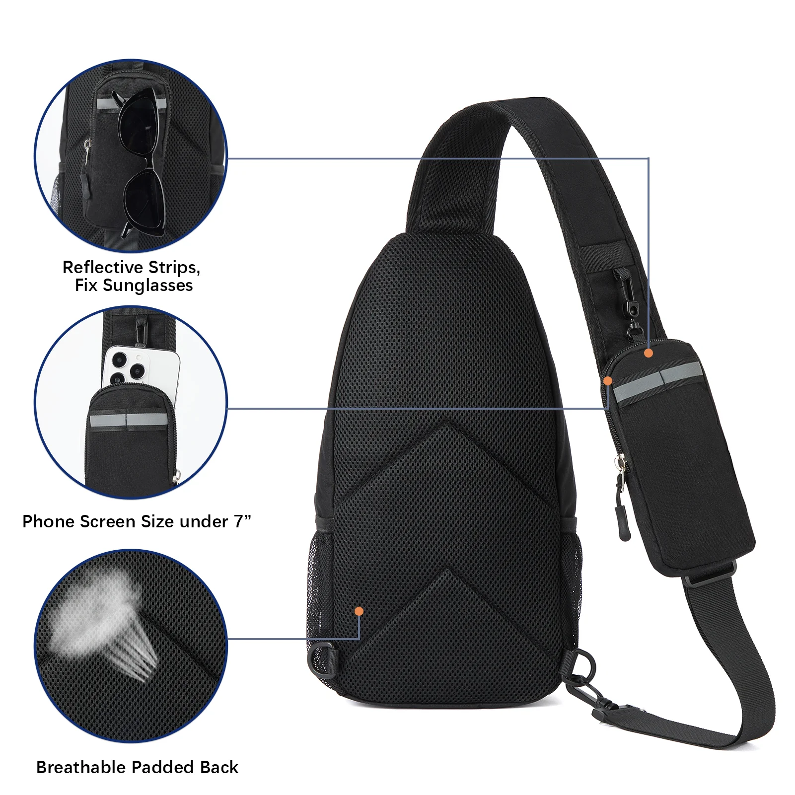 Nova Sling Bag with Cell Phone Security Organizer - Image 36