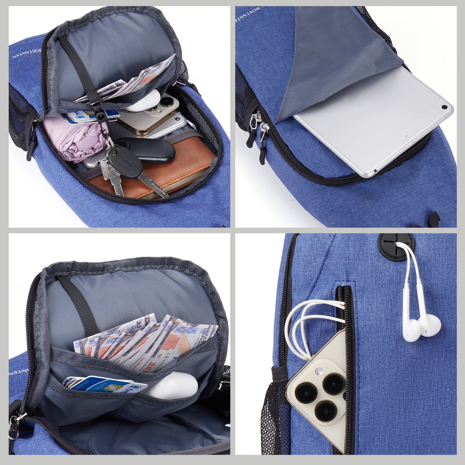 Nova Sling Bag with Cell Phone Security Organizer - Image 42