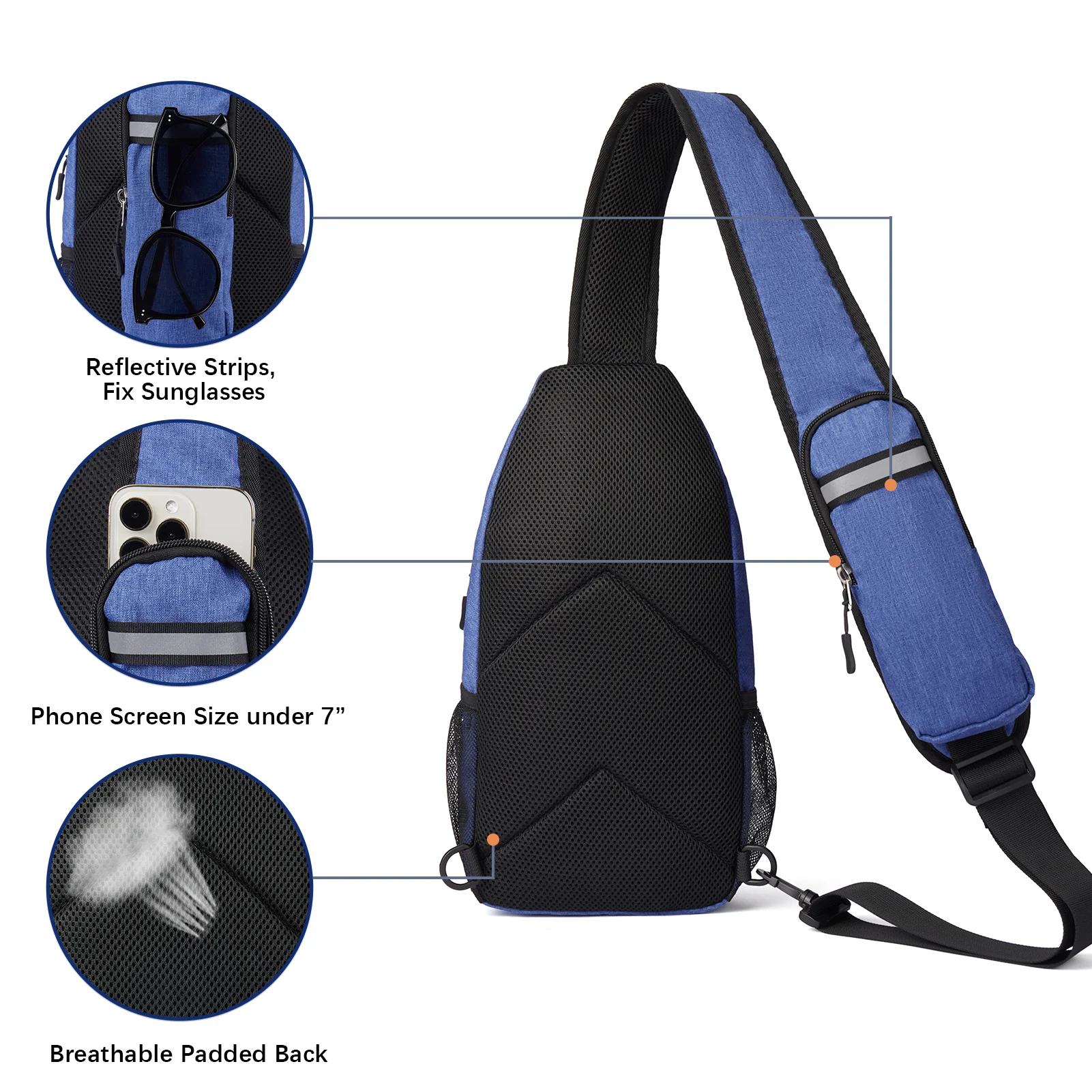 Nova Sling Bag with Cell Phone Security Organizer - Image 45