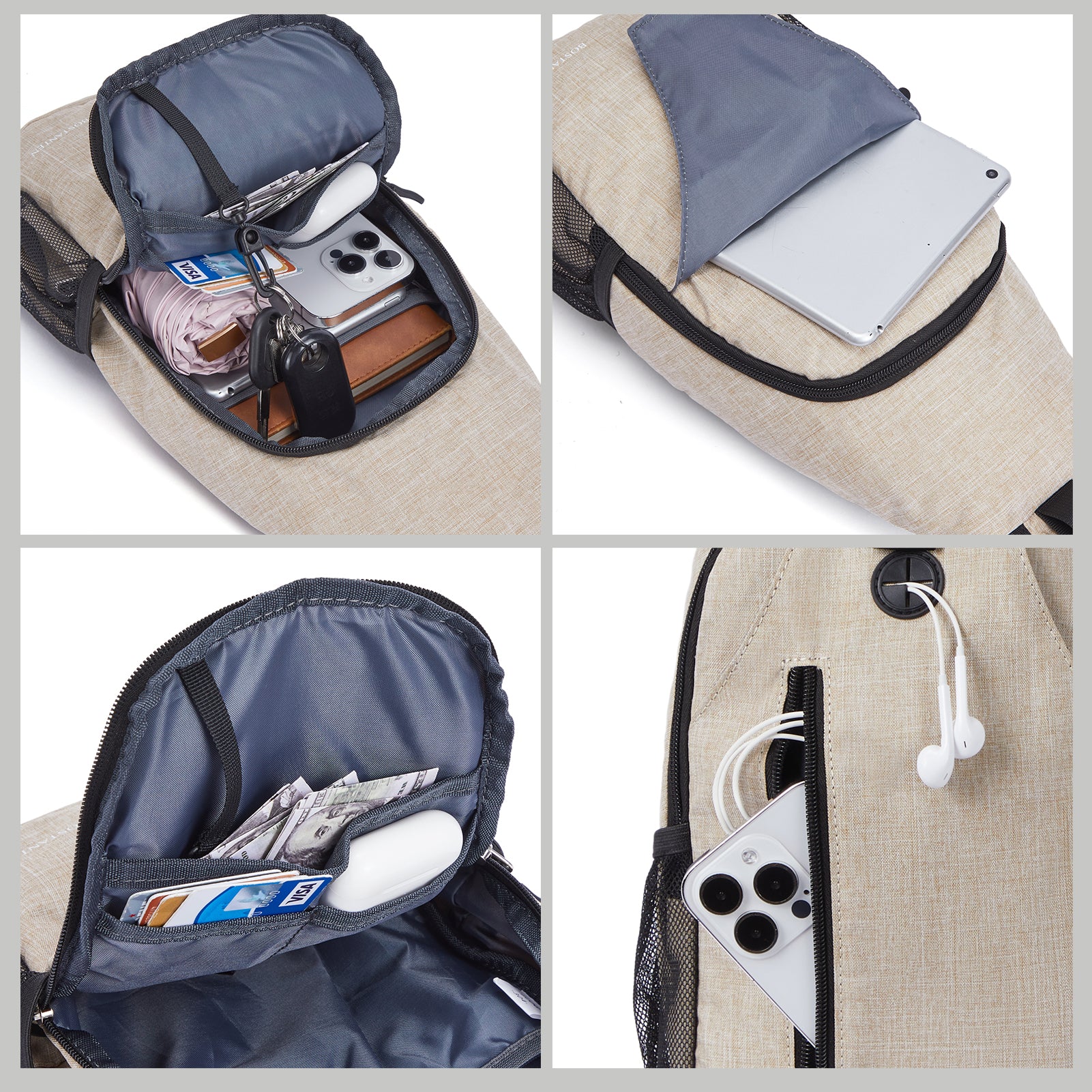 Nova Sling Bag with Cell Phone Security Organizer - Image 5