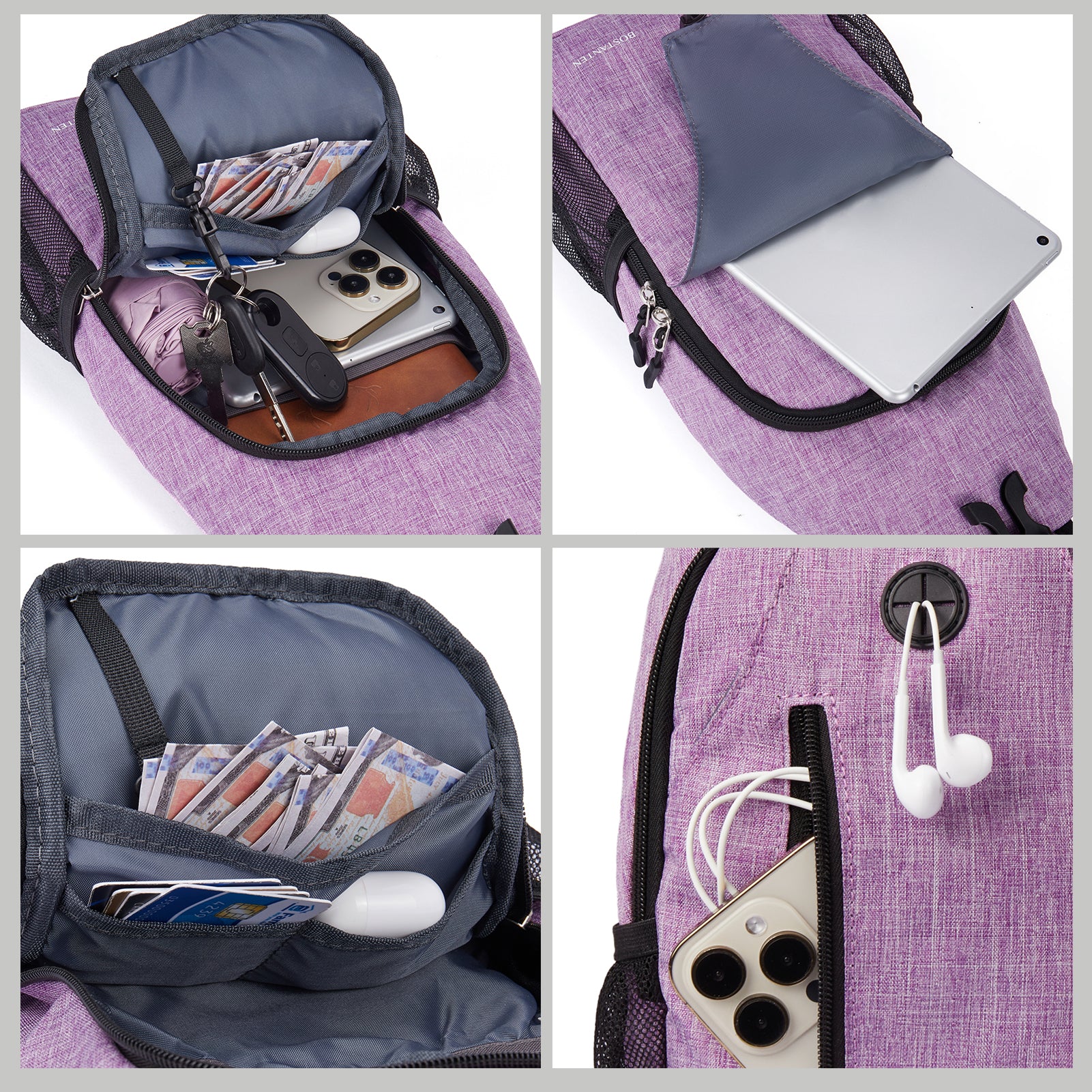 Nova Sling Bag with Cell Phone Security Organizer - Image 51