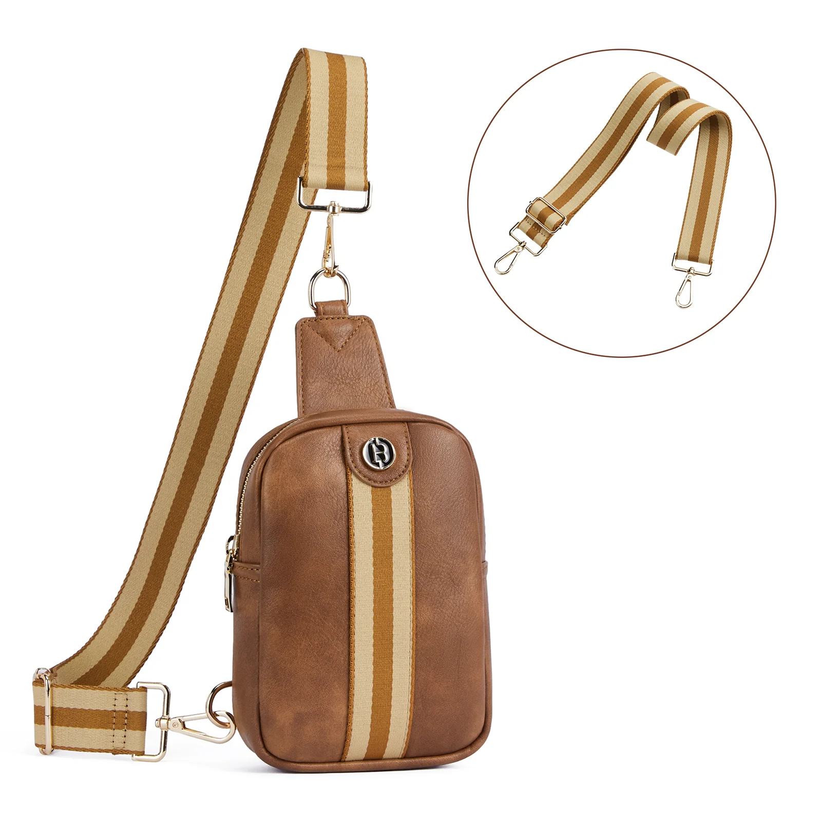 Aurora Removable Patchwork Color Guitar Strap Sling Bag - Image 18