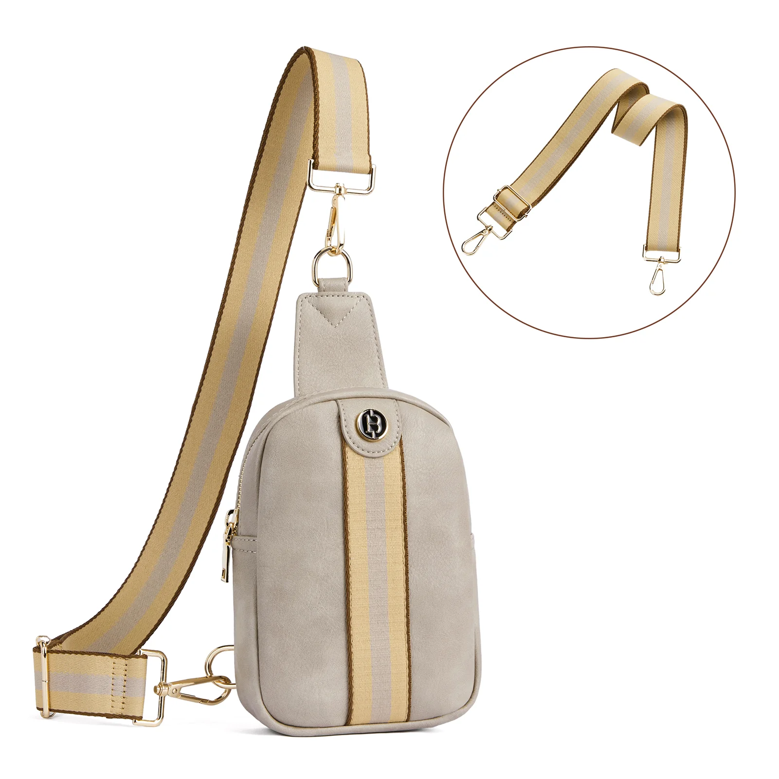 Aurora Removable Patchwork Color Guitar Strap Sling Bag - Image 37