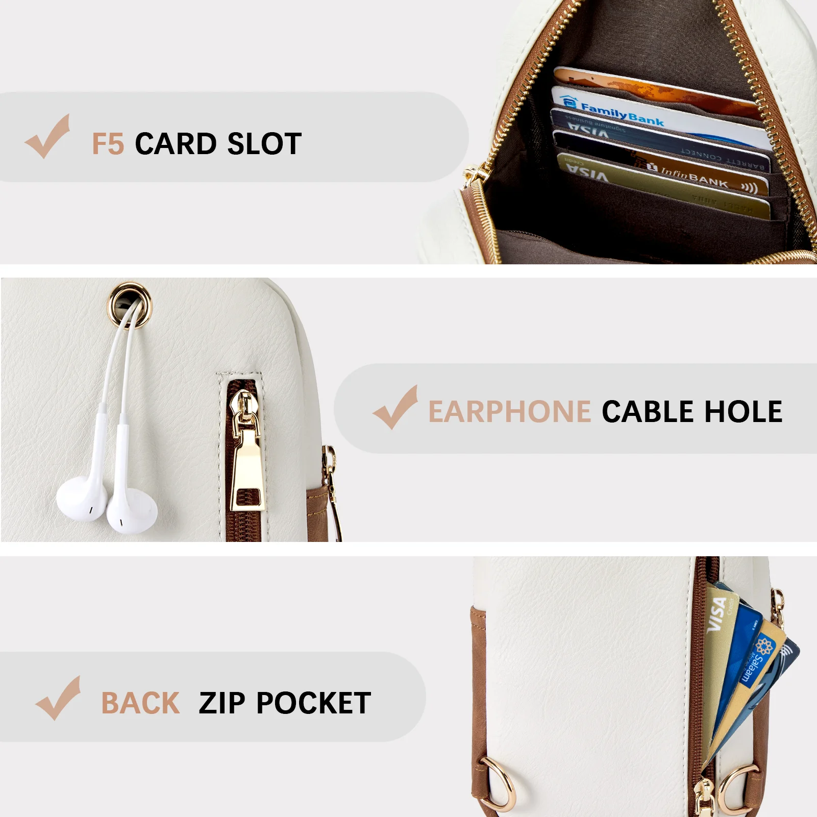 Aurora Removable Patchwork Color Guitar Strap Sling Bag - Image 5