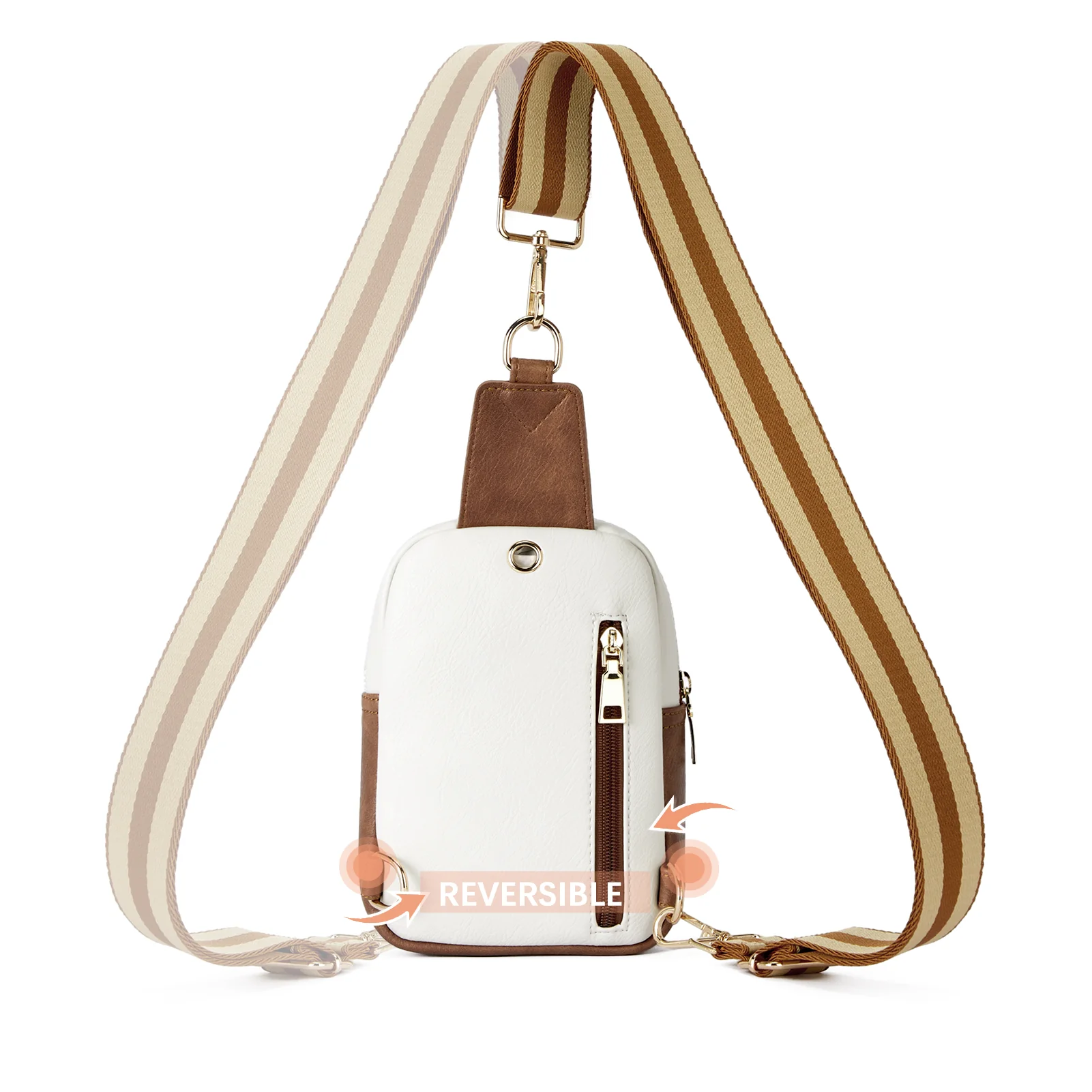 Aurora Removable Patchwork Color Guitar Strap Sling Bag - Image 7