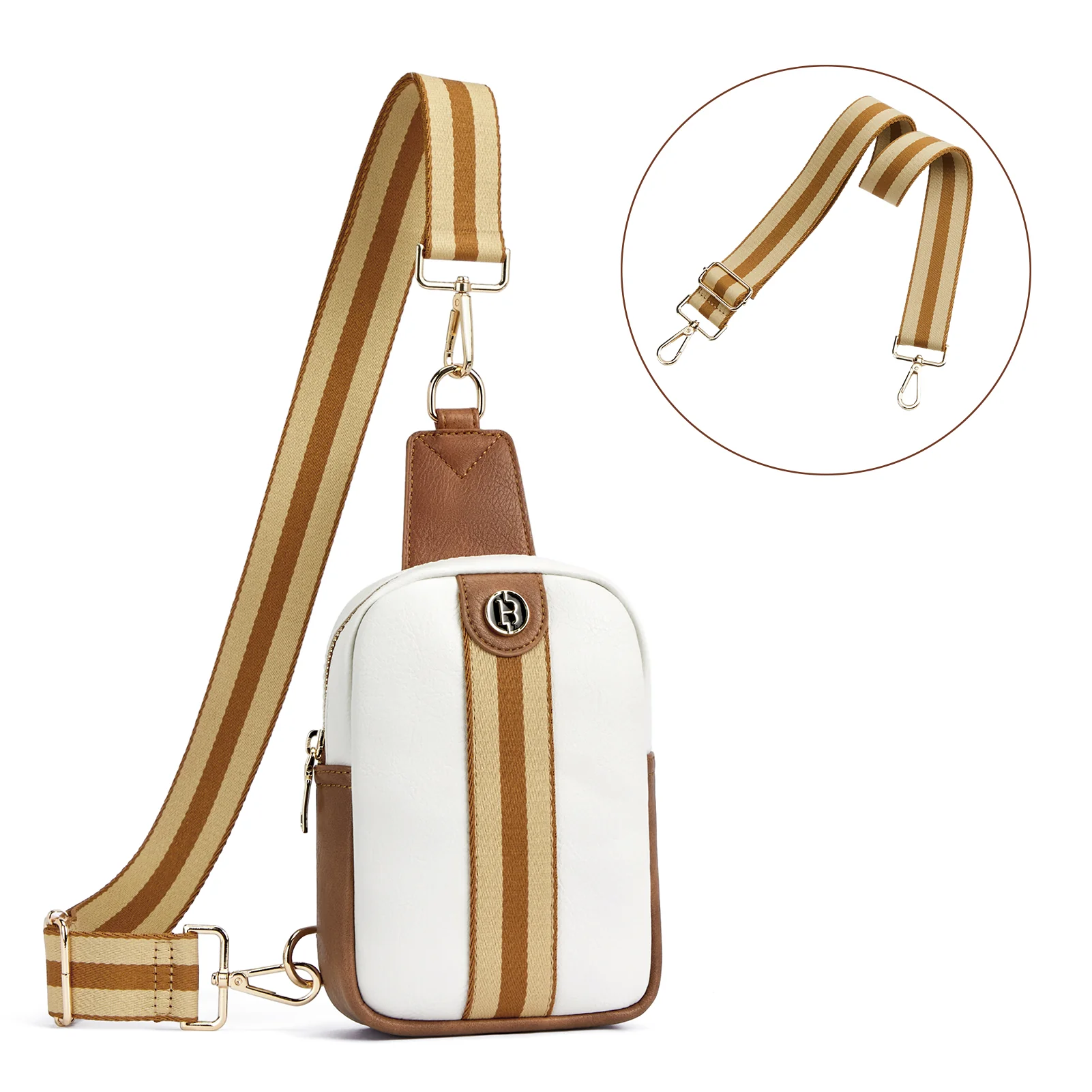 Aurora Removable Patchwork Color Guitar Strap Sling Bag - Image 9