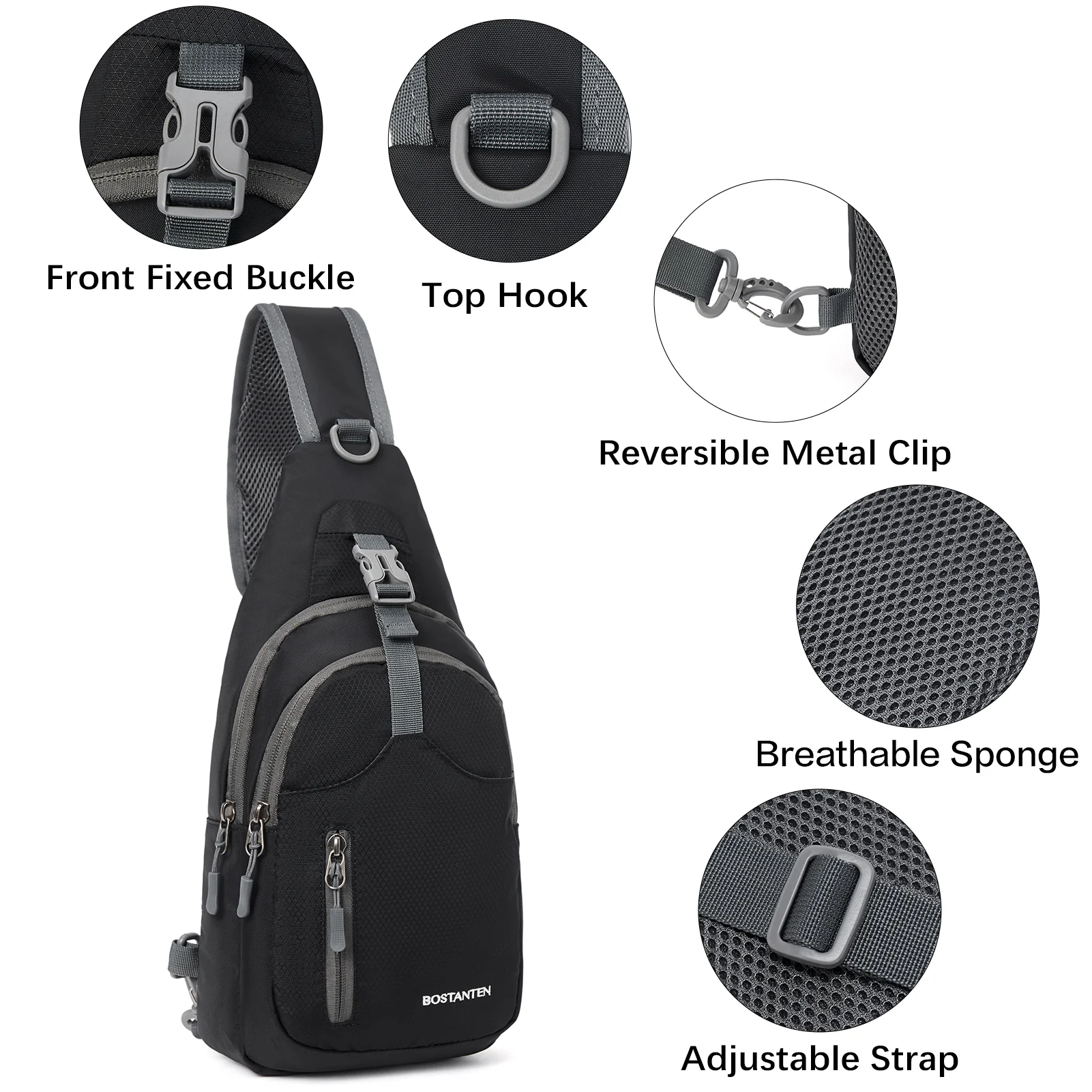 Nova Multi Pocket Hiking Chest Bag - Image 7