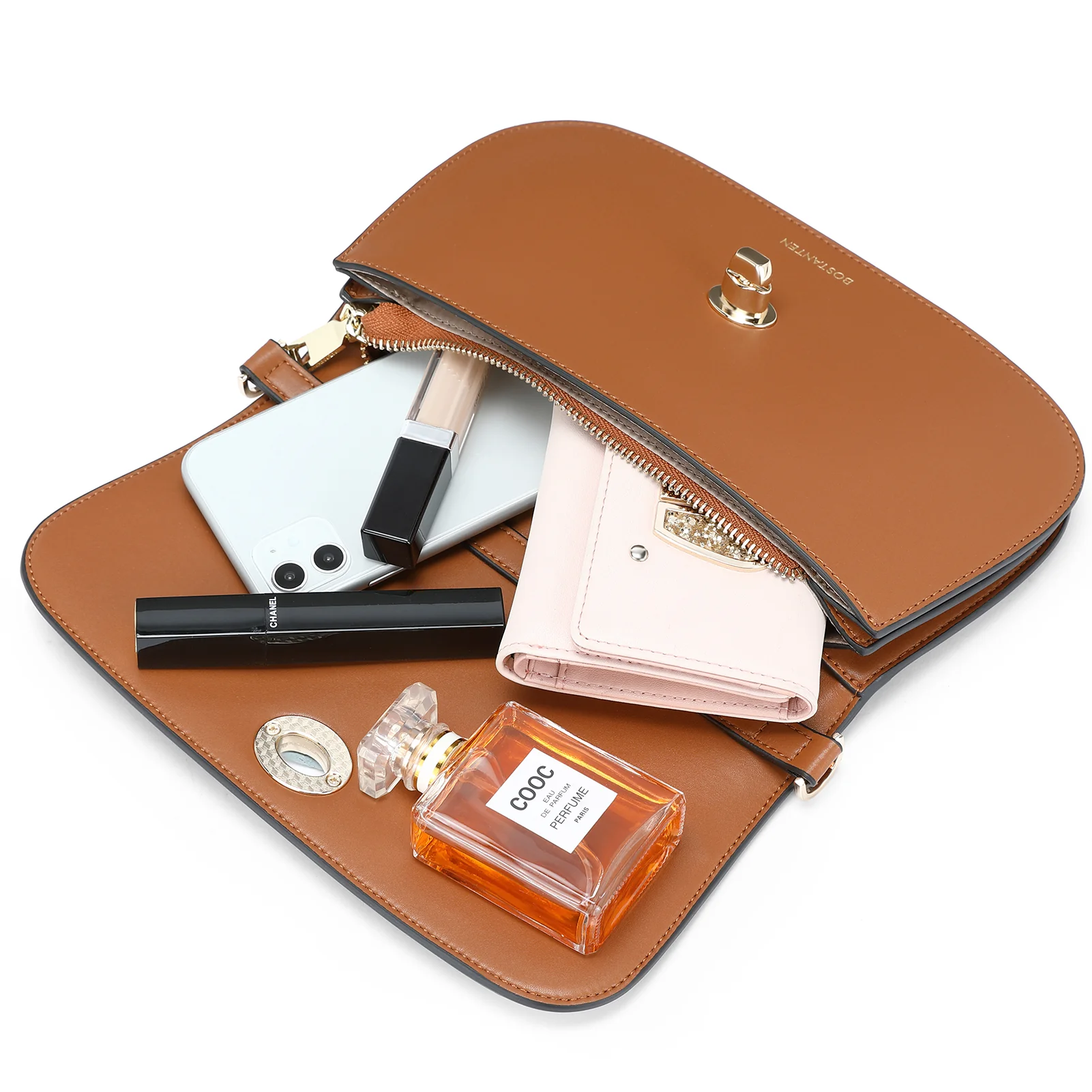 BOSTANTEN Small Crossbody Bag for Women Leather Top-handle Handbag Designer Shouldr Purse - Image 17