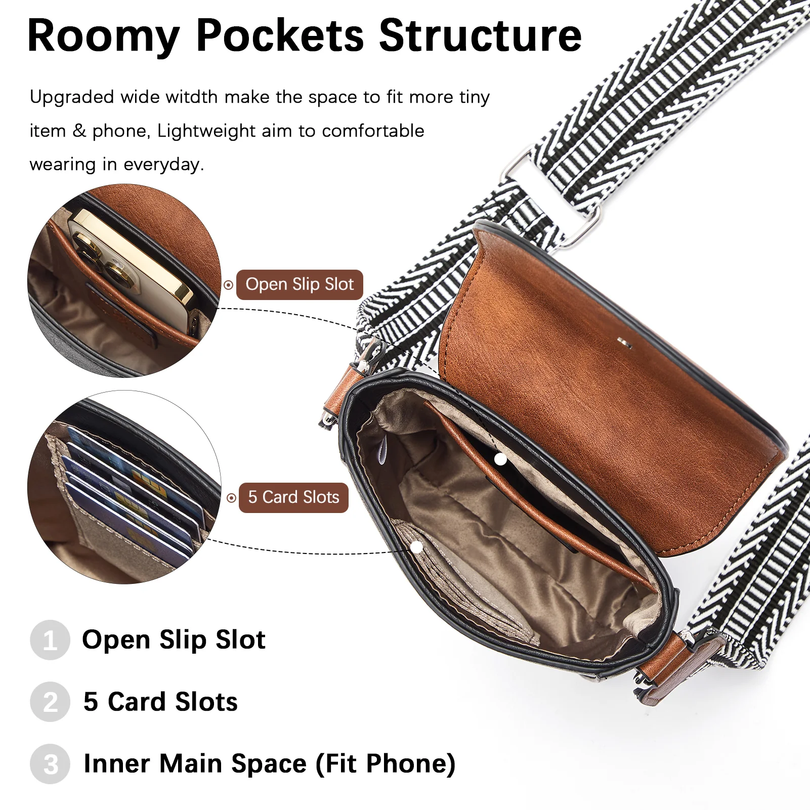 Phone Crossbody Bag - Magnetic Front Flap - Image 14