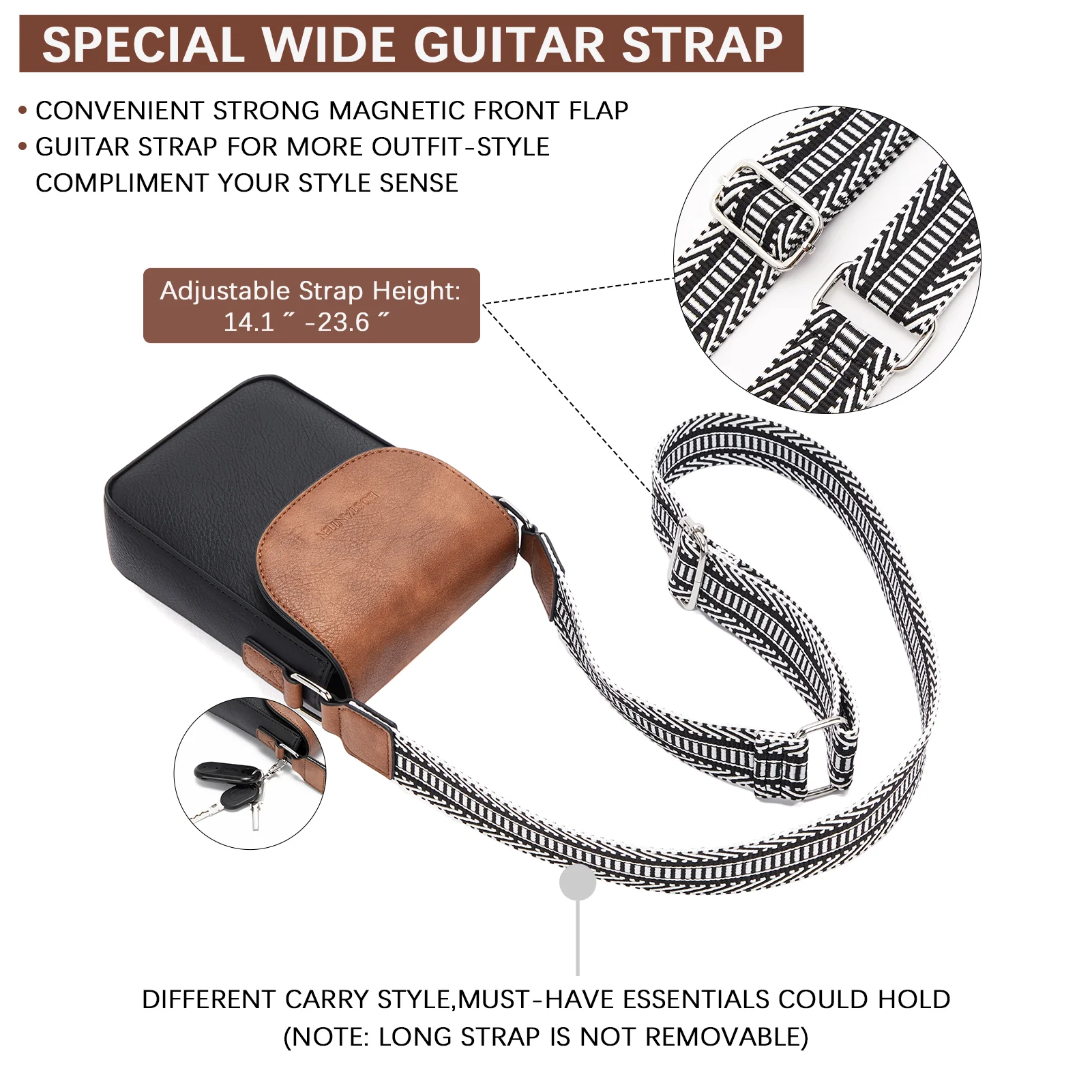Phone Crossbody Bag - Magnetic Front Flap - Image 16