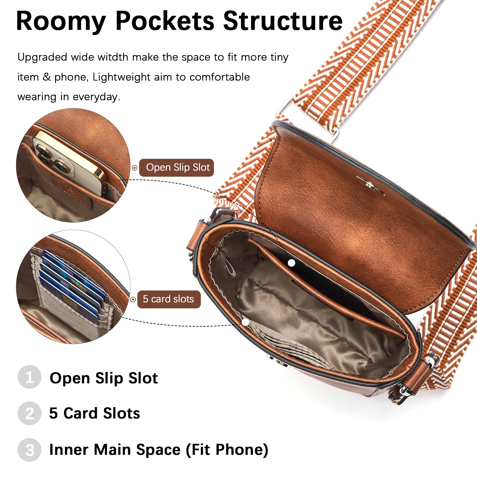 Phone Crossbody Bag - Magnetic Front Flap - Image 23