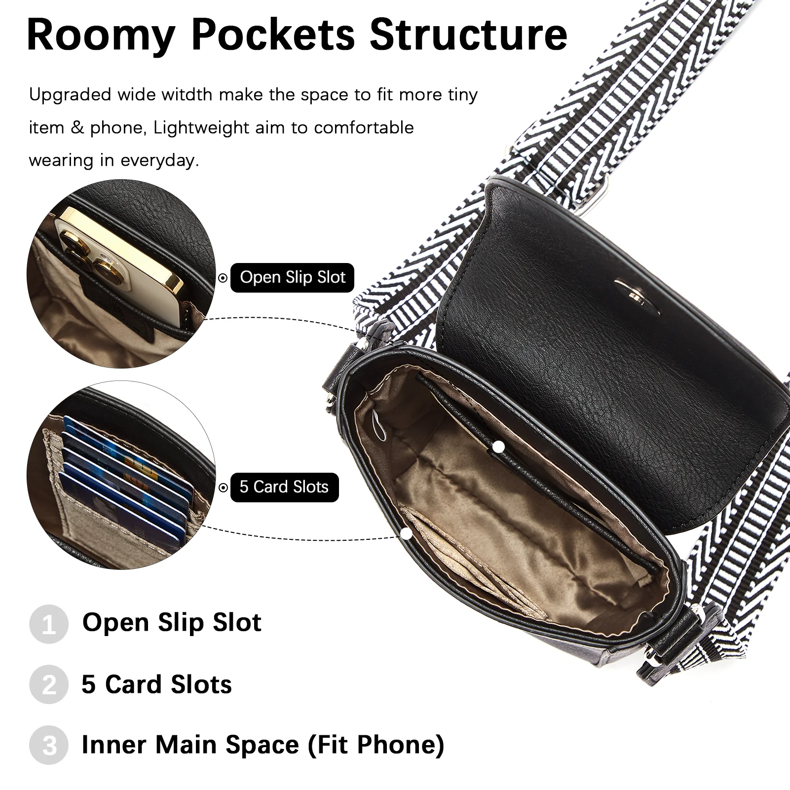 Phone Crossbody Bag - Magnetic Front Flap - Image 32