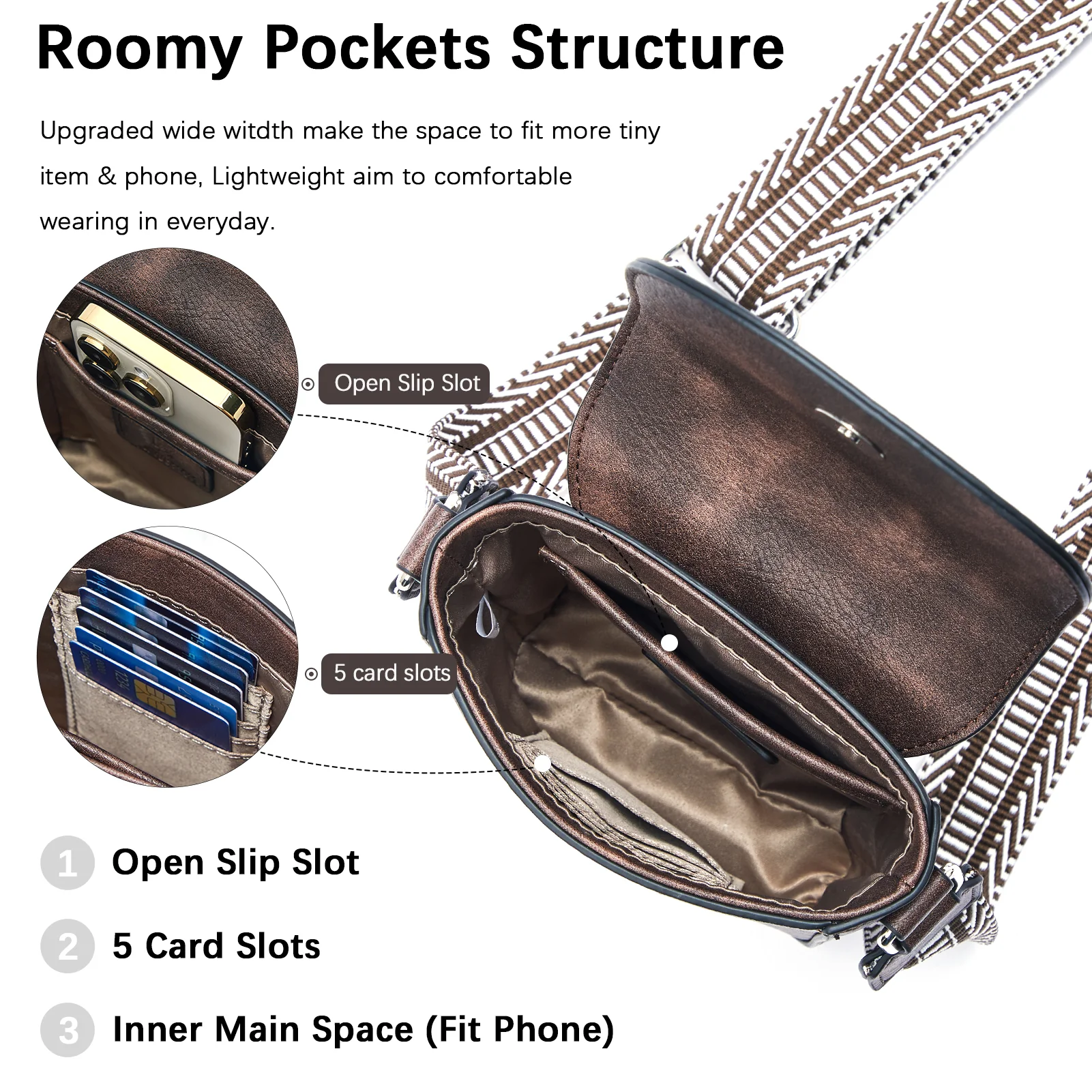Phone Crossbody Bag - Magnetic Front Flap - Image 38