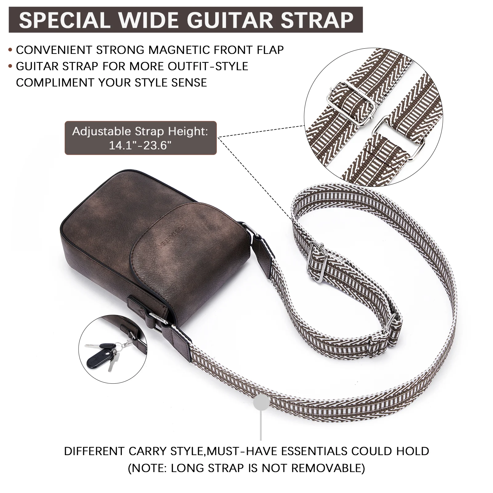 Phone Crossbody Bag - Magnetic Front Flap - Image 40
