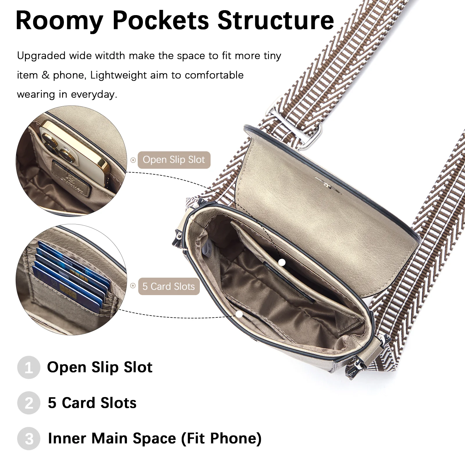 Phone Crossbody Bag - Magnetic Front Flap - Image 46