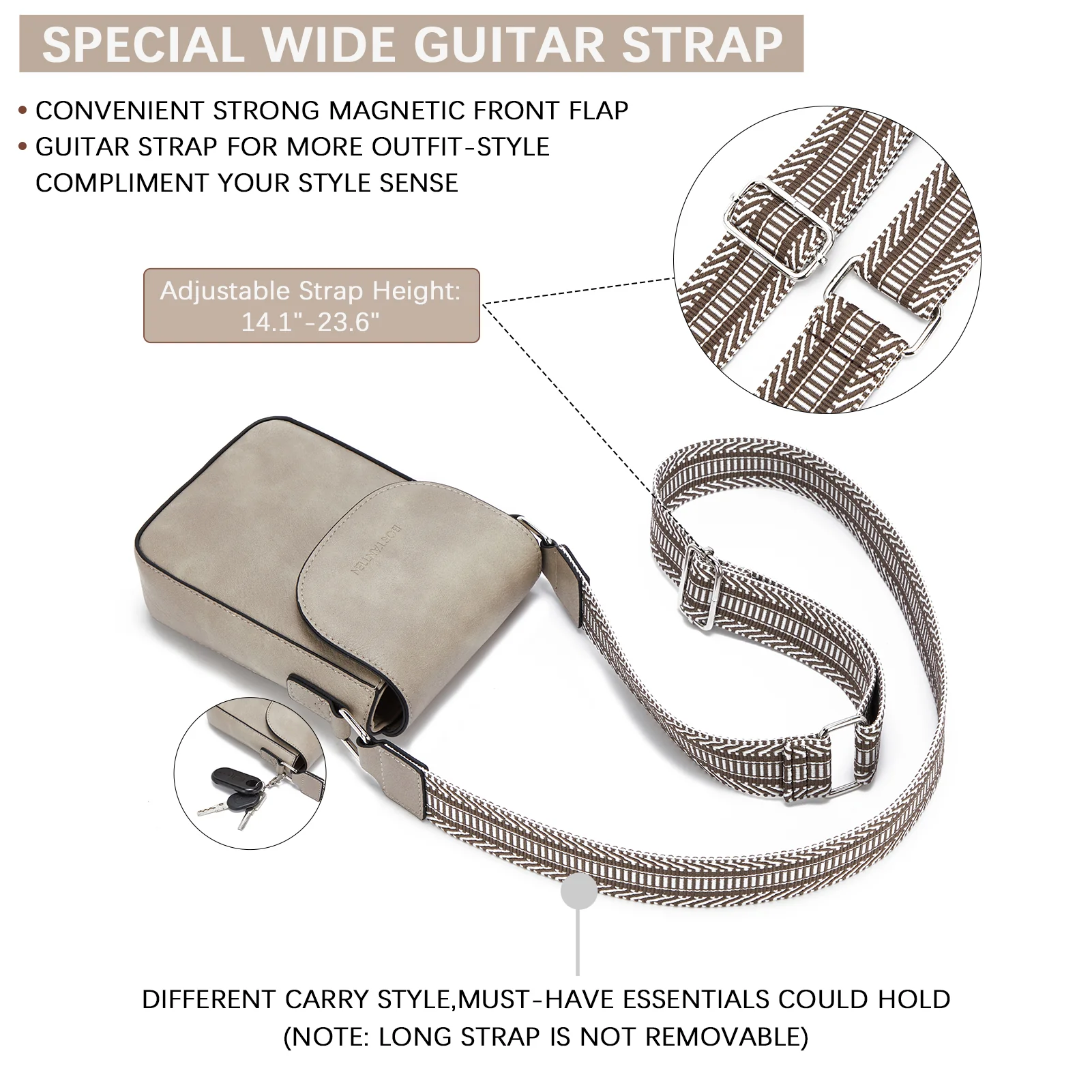 Phone Crossbody Bag - Magnetic Front Flap - Image 48