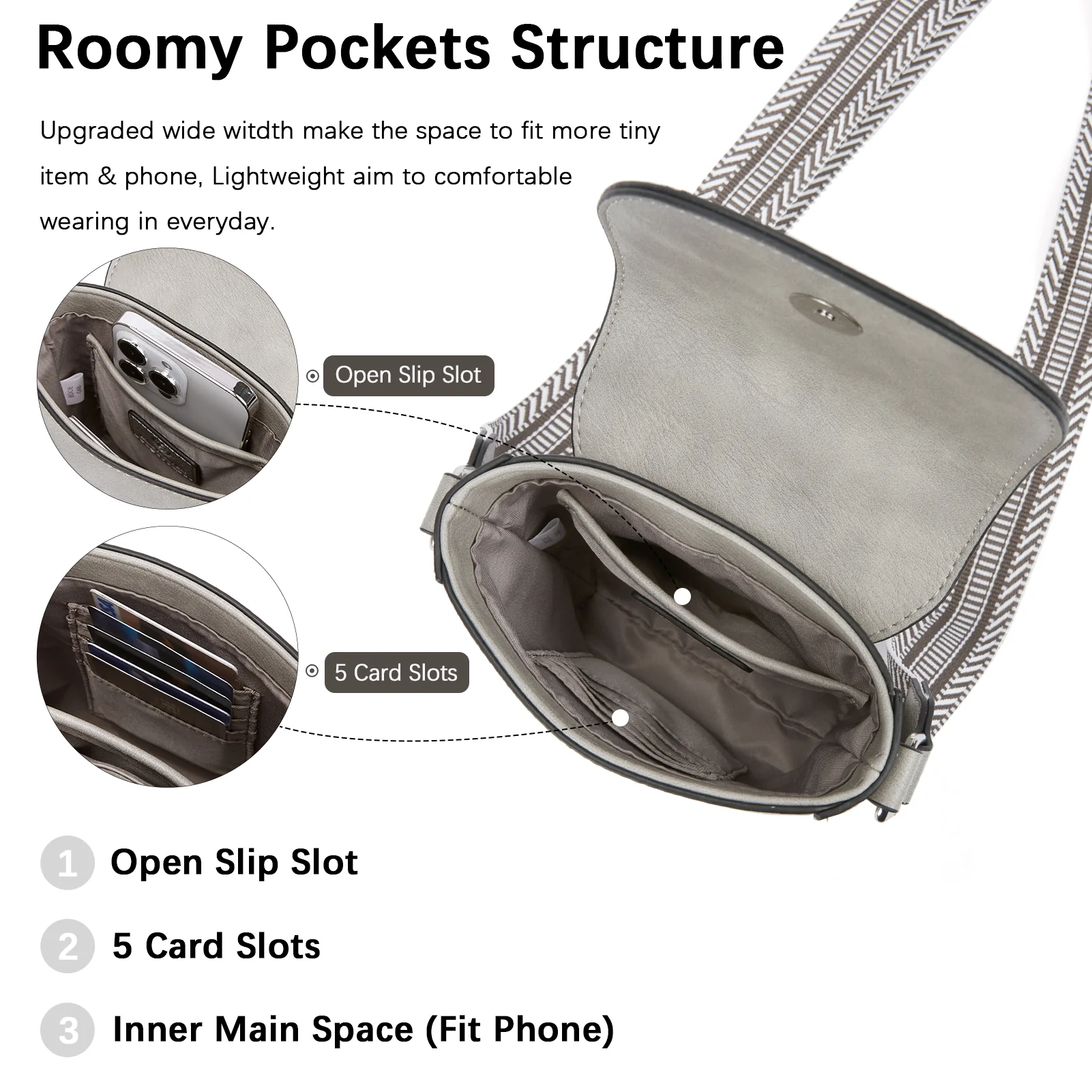 Phone Crossbody Bag - Magnetic Front Flap - Image 52