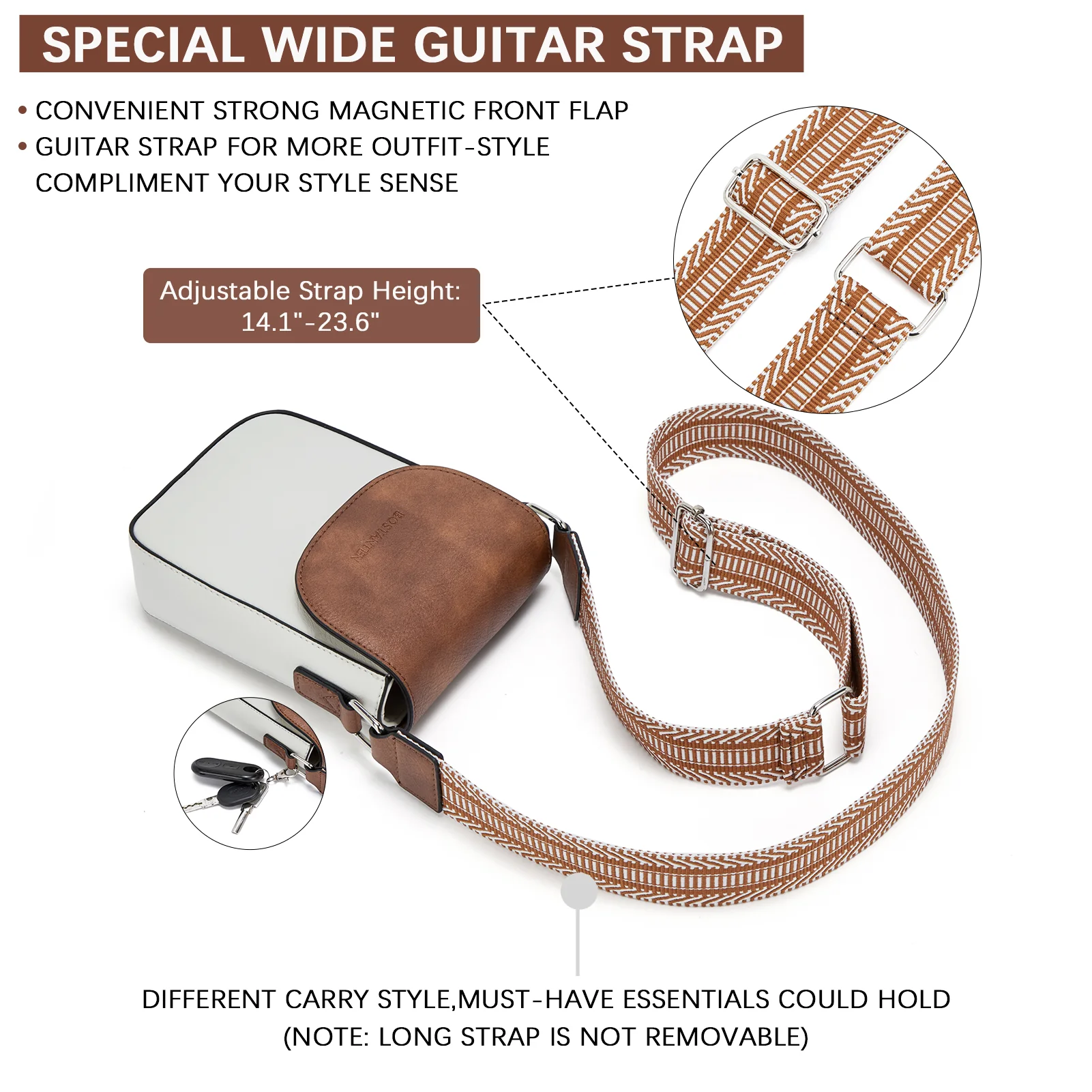 Phone Crossbody Bag - Magnetic Front Flap - Image 7