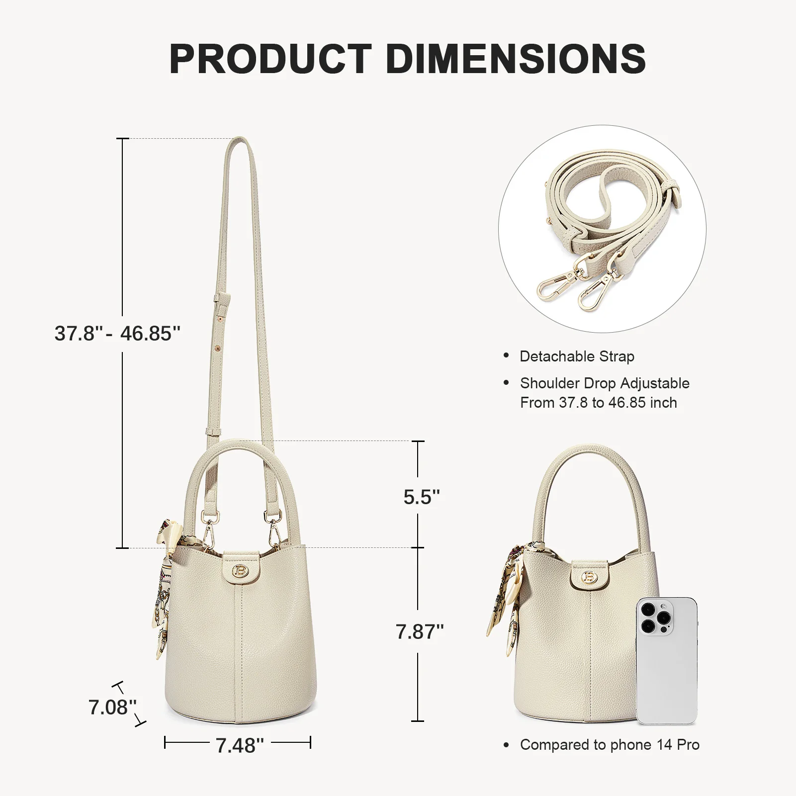 Harper Jones Bucket Bag – Chic Elegance with Versatile Style - Image 12
