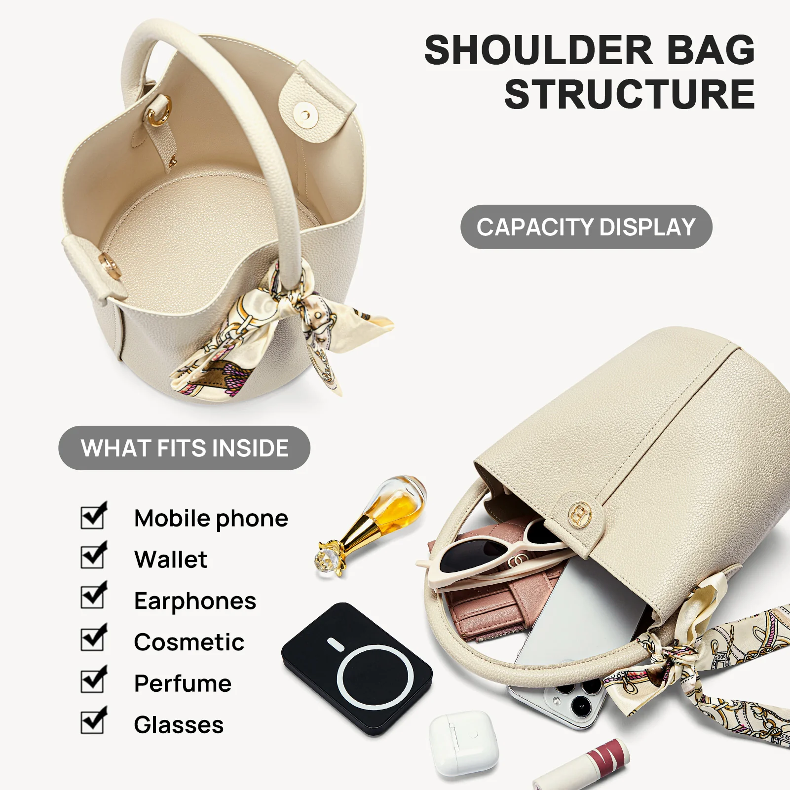 Harper Jones Bucket Bag – Chic Elegance with Versatile Style - Image 13