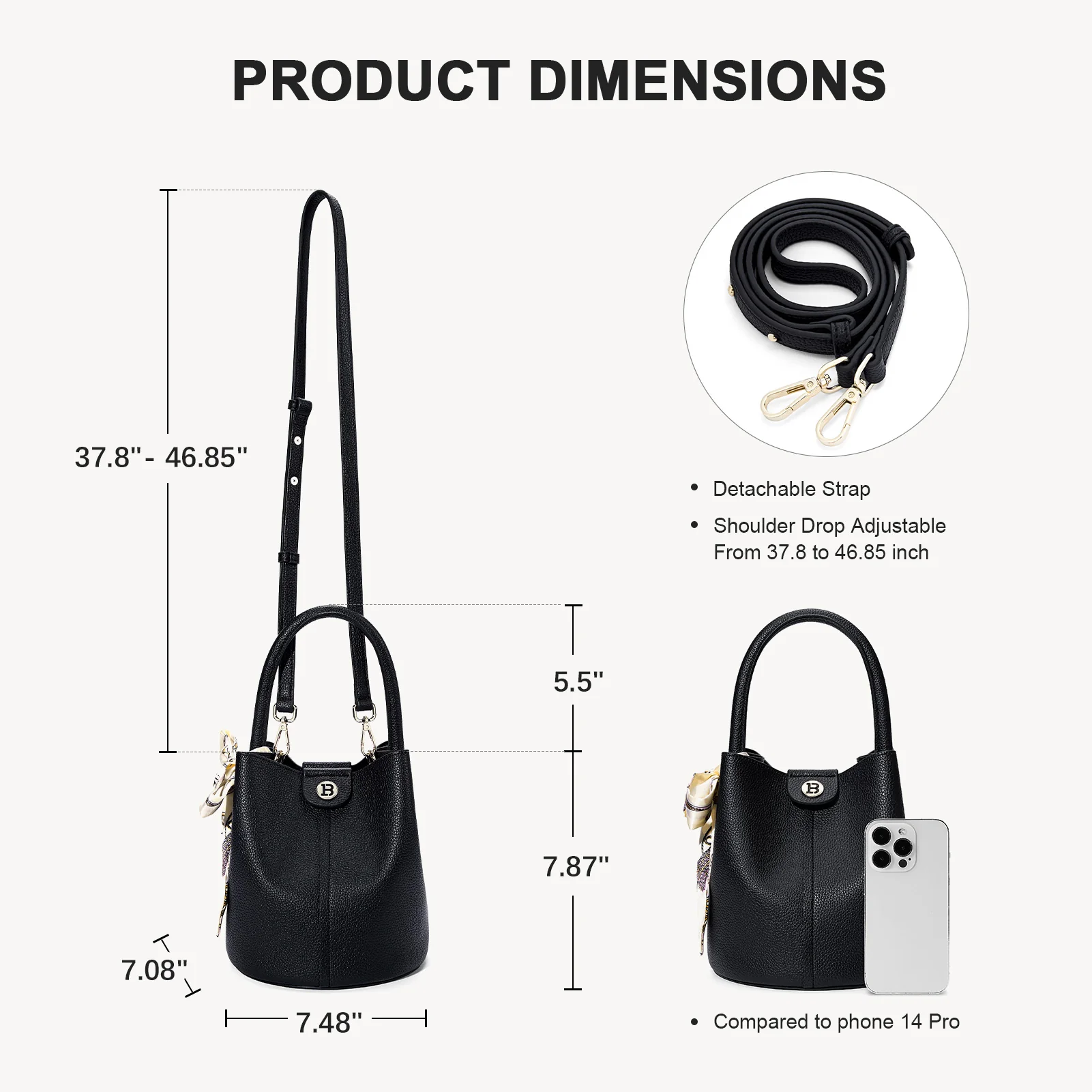 Harper Jones Bucket Bag – Chic Elegance with Versatile Style - Image 20