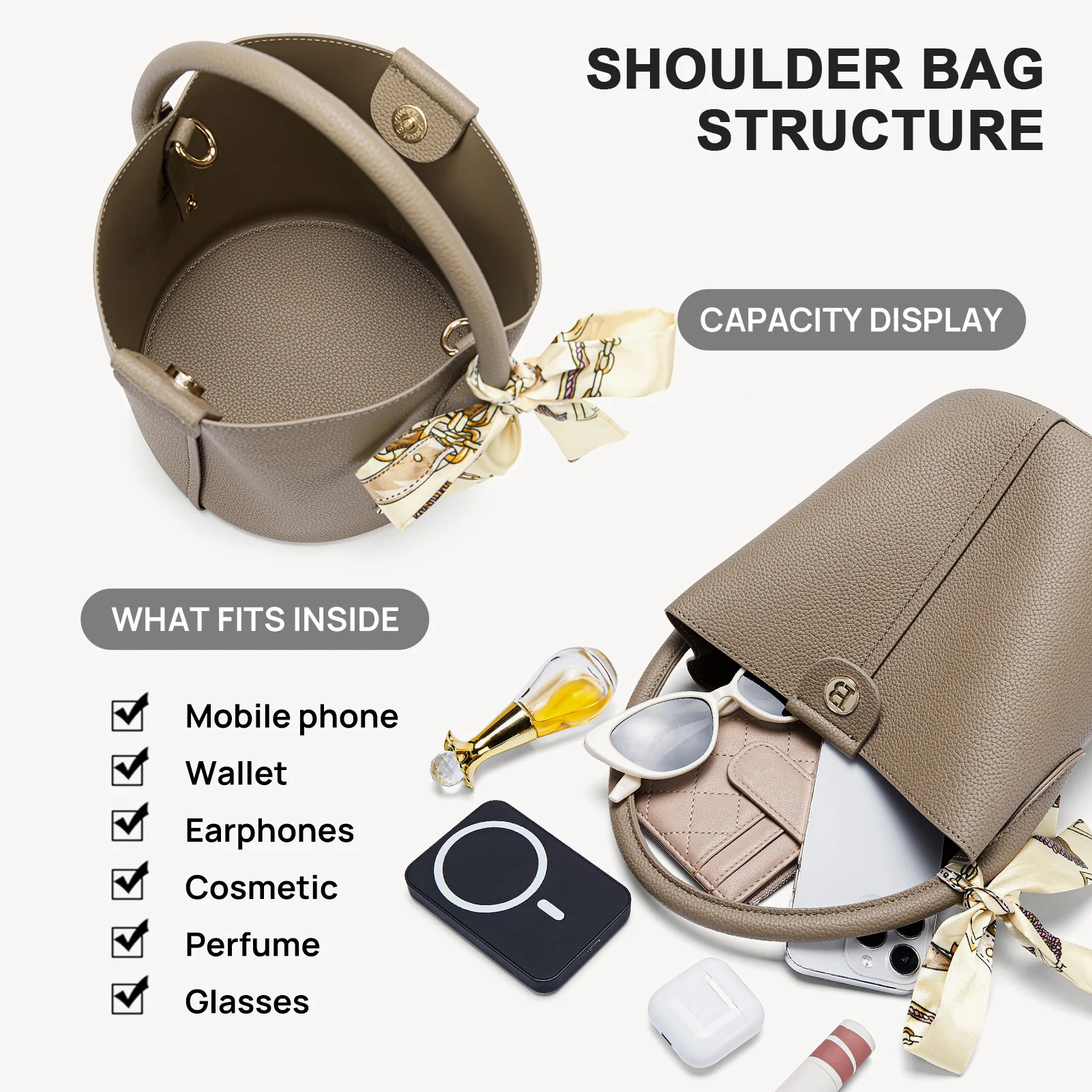 Harper Jones Bucket Bag – Chic Elegance with Versatile Style - Image 5