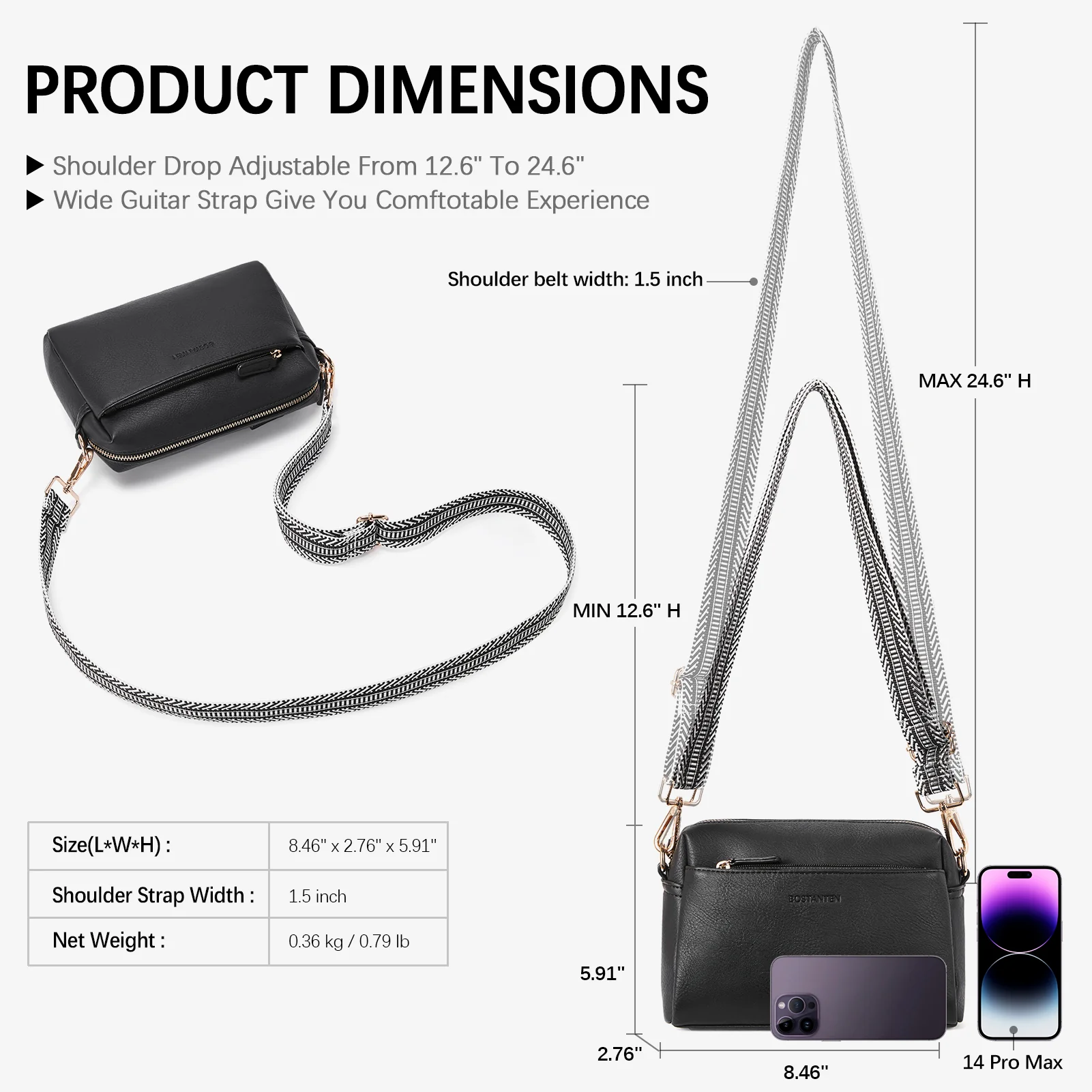 Nola Keep Your Essentials Organized with a Triple Zip Cell Phone Leather Handbag - Image 13