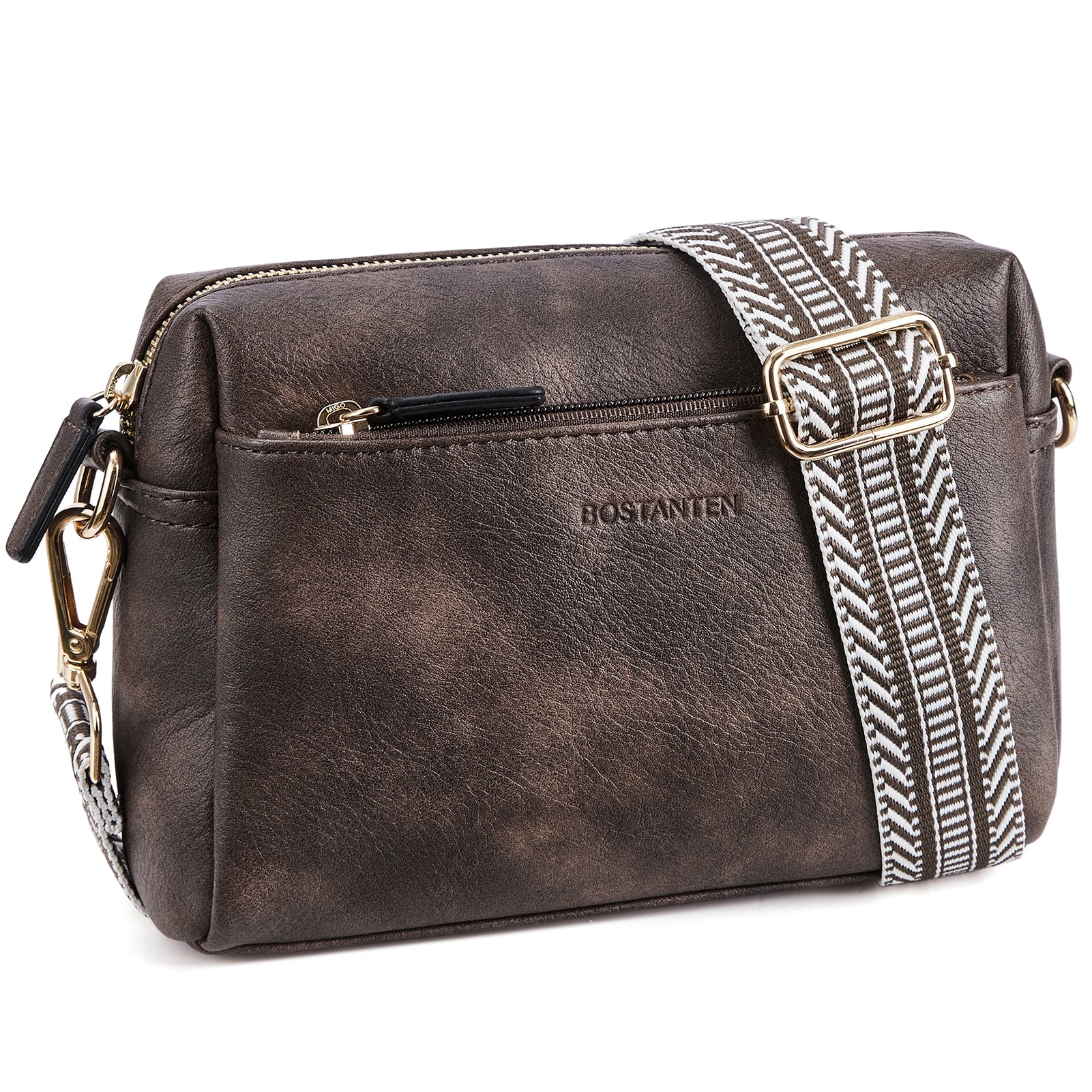 Nola Keep Your Essentials Organized with a Triple Zip Cell Phone Leather Handbag - Image 18