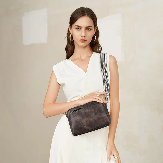 Nola Keep Your Essentials Organized with a Triple Zip Cell Phone Leather Handbag - Image 19