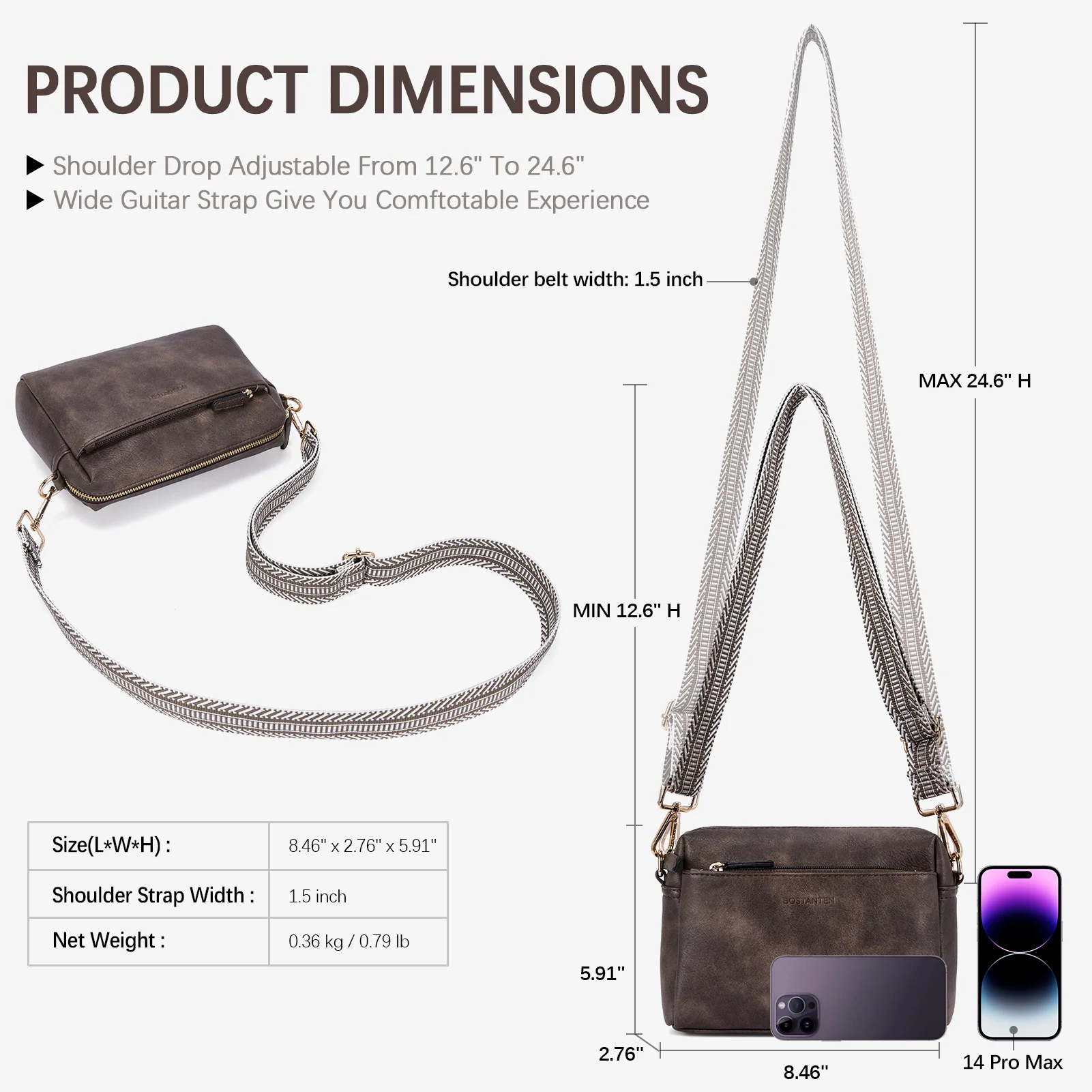 Nola Keep Your Essentials Organized with a Triple Zip Cell Phone Leather Handbag - Image 21