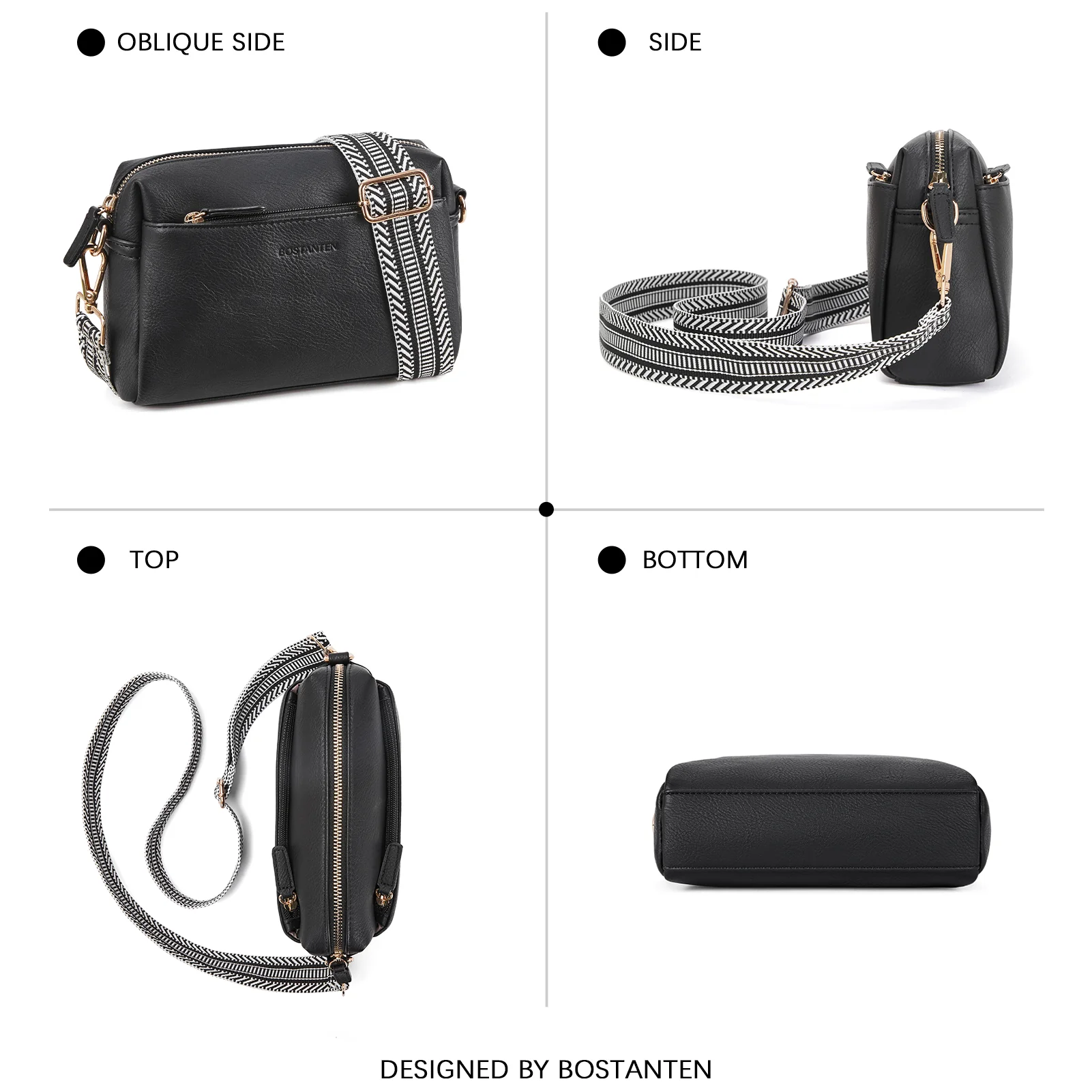 Nola Keep Your Essentials Organized with a Triple Zip Cell Phone Leather Handbag - Image 22