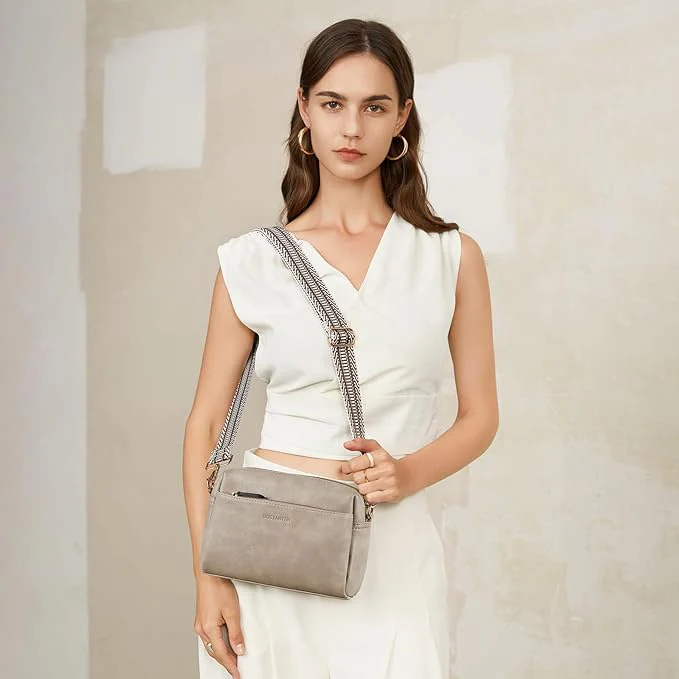 Nola Keep Your Essentials Organized with a Triple Zip Cell Phone Leather Handbag - Image 28