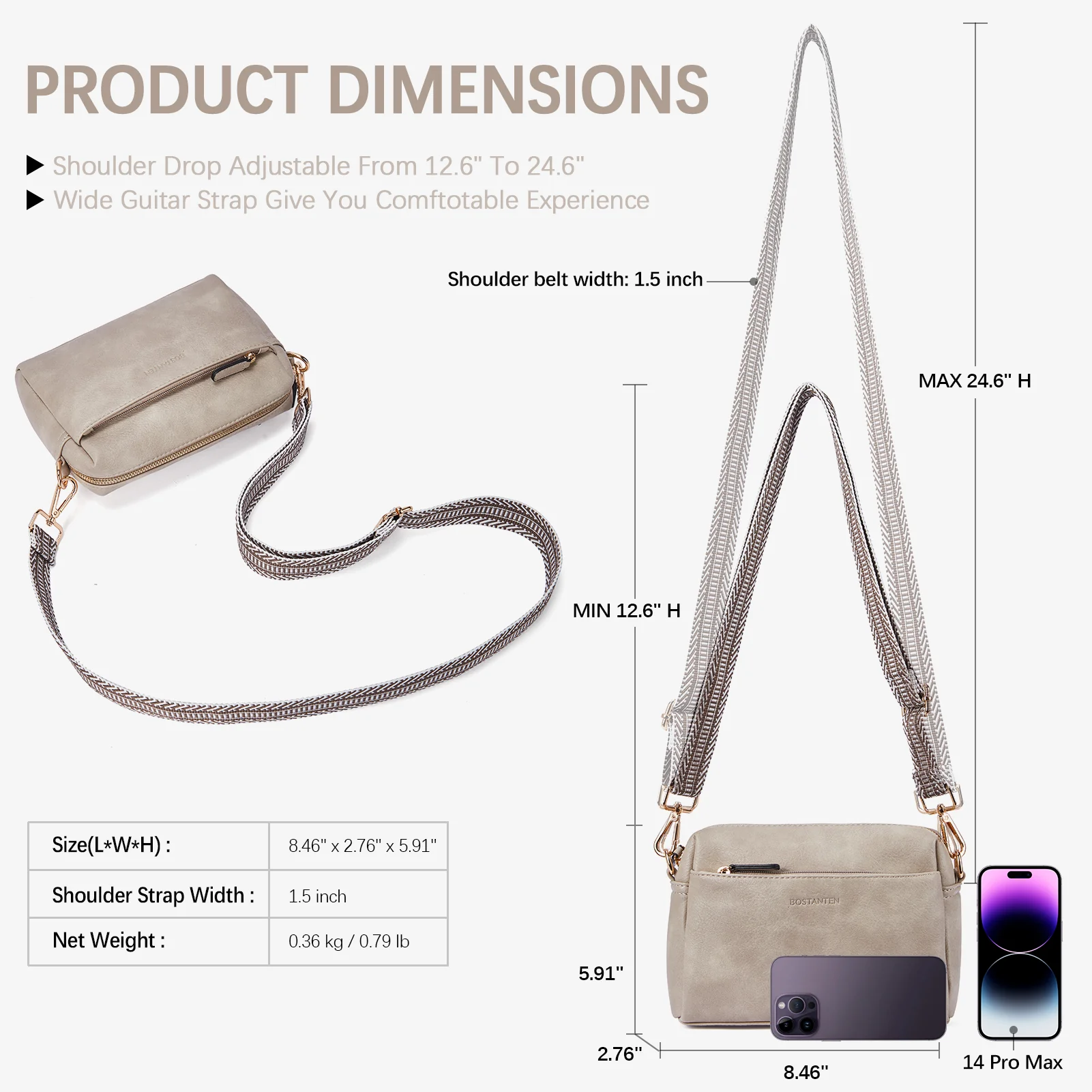 Nola Keep Your Essentials Organized with a Triple Zip Cell Phone Leather Handbag - Image 31