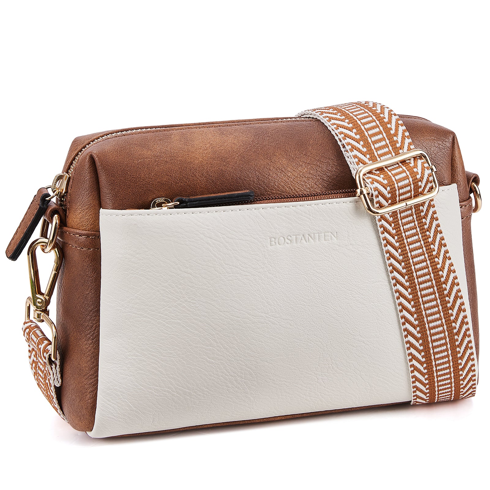 Nola Keep Your Essentials Organized with a Triple Zip Cell Phone Leather Handbag - Image 36