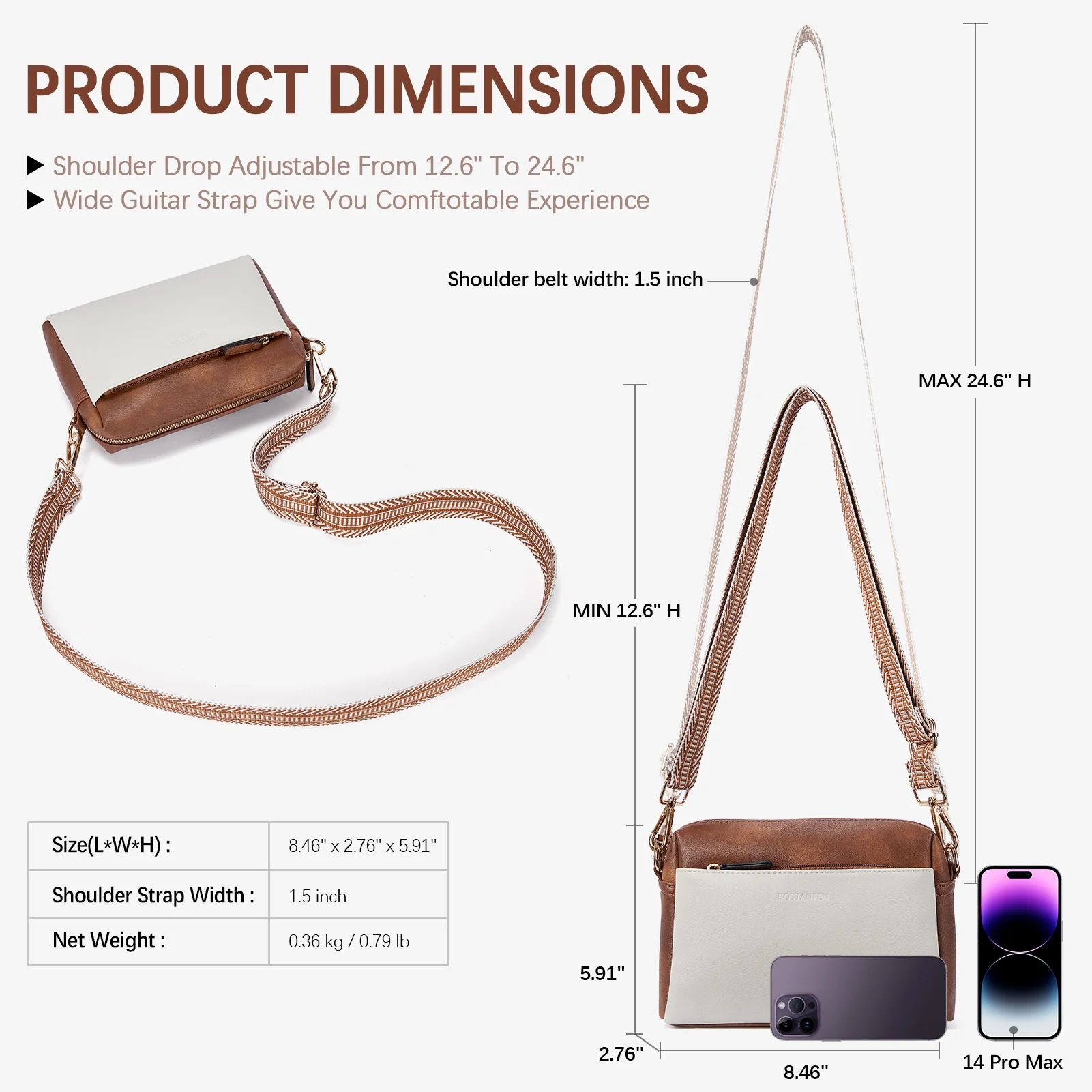 Nola Keep Your Essentials Organized with a Triple Zip Cell Phone Leather Handbag - Image 39