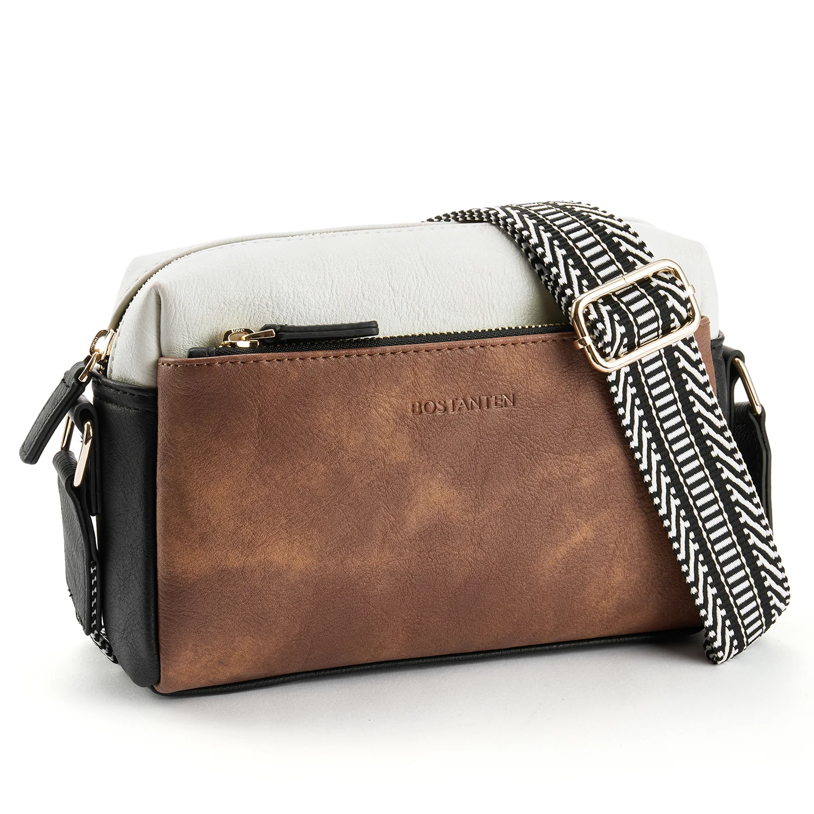 Nola Keep Your Essentials Organized with a Triple Zip Cell Phone Leather Handbag - Image 44