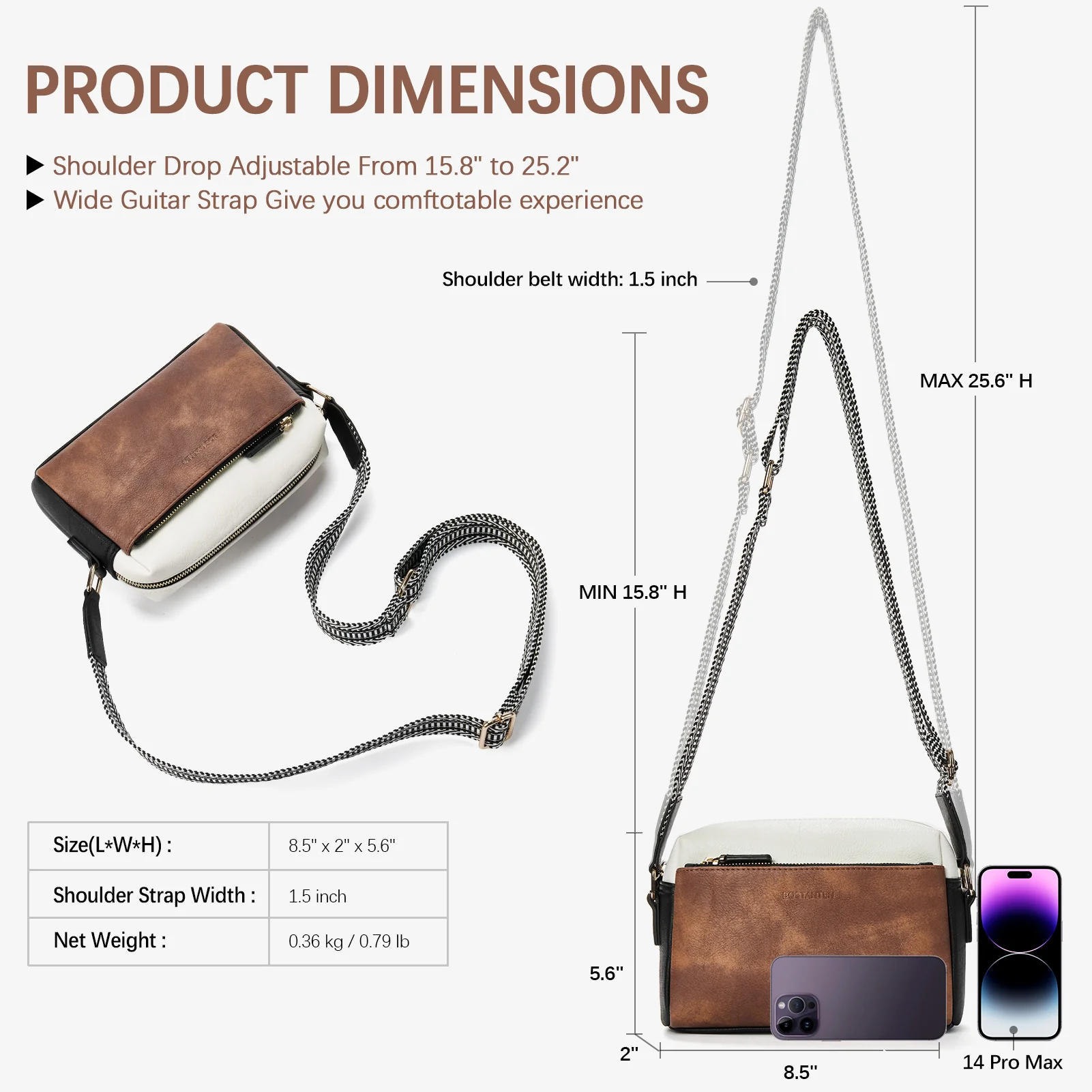 Nola Keep Your Essentials Organized with a Triple Zip Cell Phone Leather Handbag - Image 47