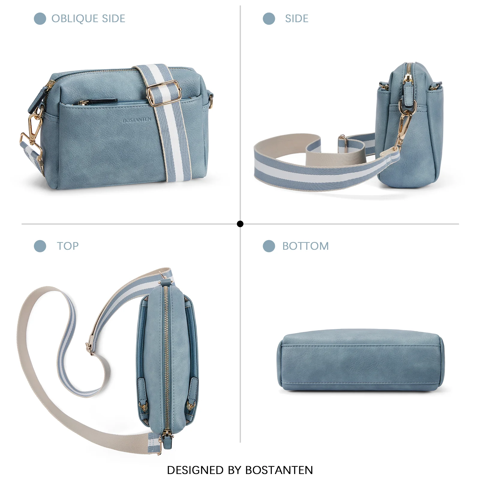 Nola Keep Your Essentials Organized with a Triple Zip Cell Phone Leather Handbag - Image 70