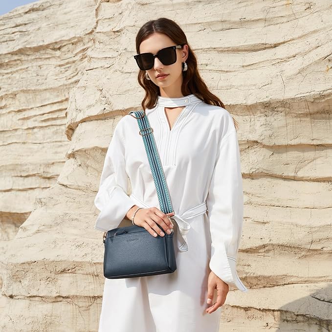 Nola Keep Your Essentials Organized with a Triple Zip Cell Phone Leather Handbag - Image 73