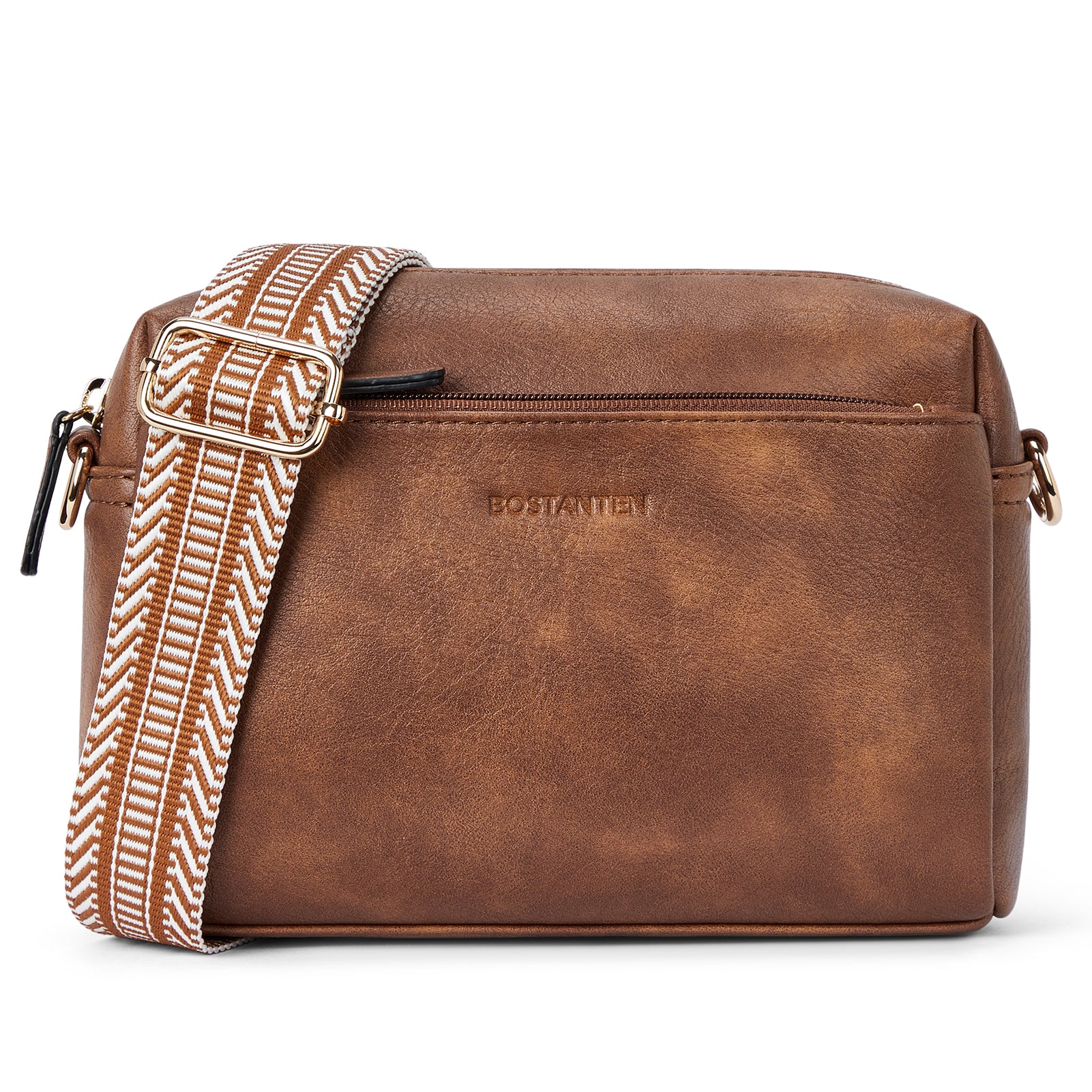 Nola Keep Your Essentials Organized with a Triple Zip Cell Phone Leather Handbag - Image 9