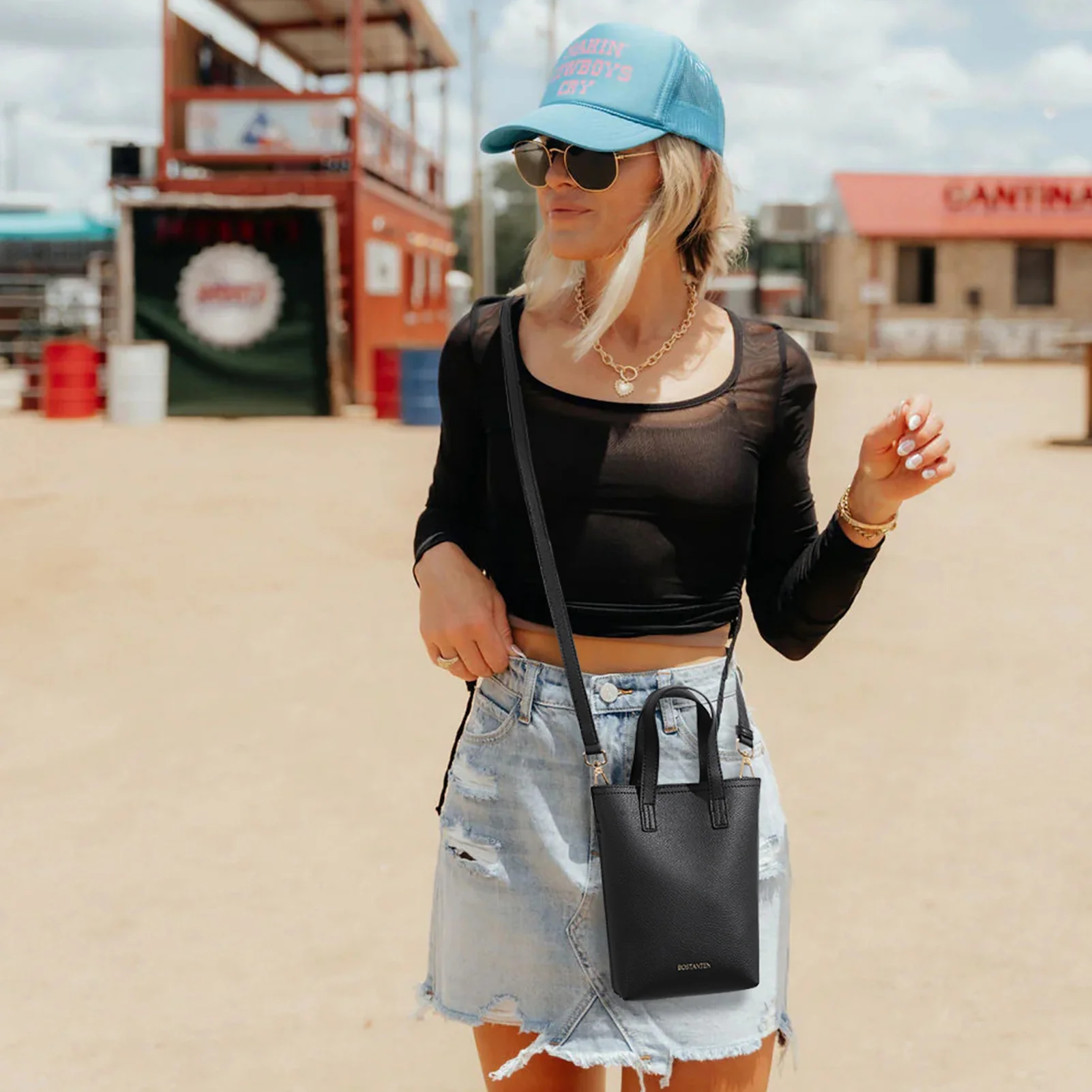 Evelyn Trendy Phone Crossbody Bag - Built in Card Slots - Image 2