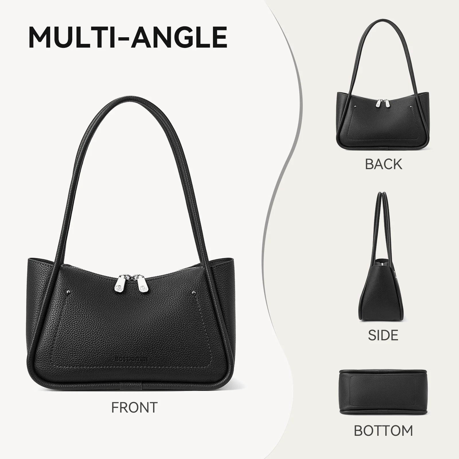 Claire Arc Silhouette Leather Tote Handbag - Image 13