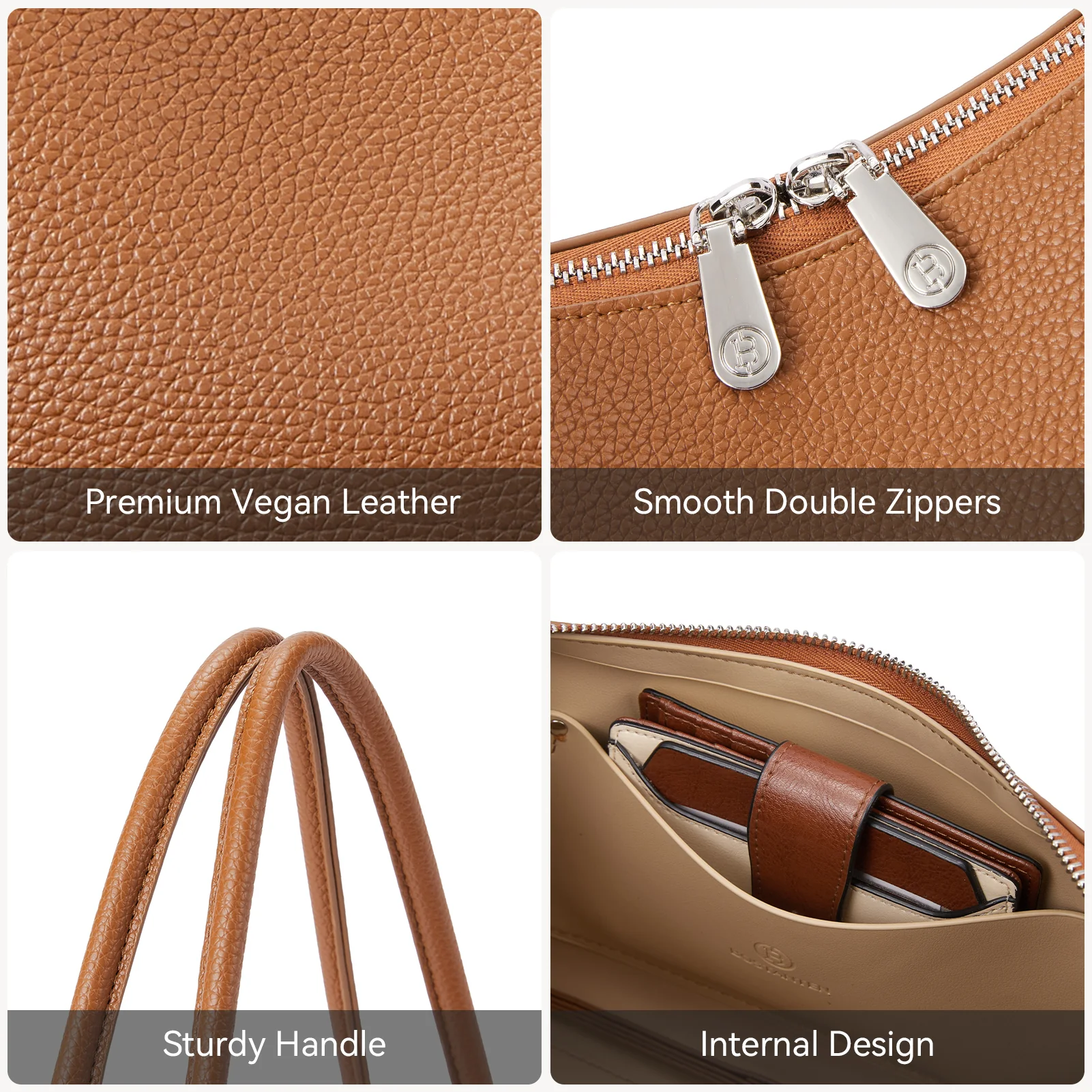 Claire Arc Silhouette Leather Tote Handbag - Image 19
