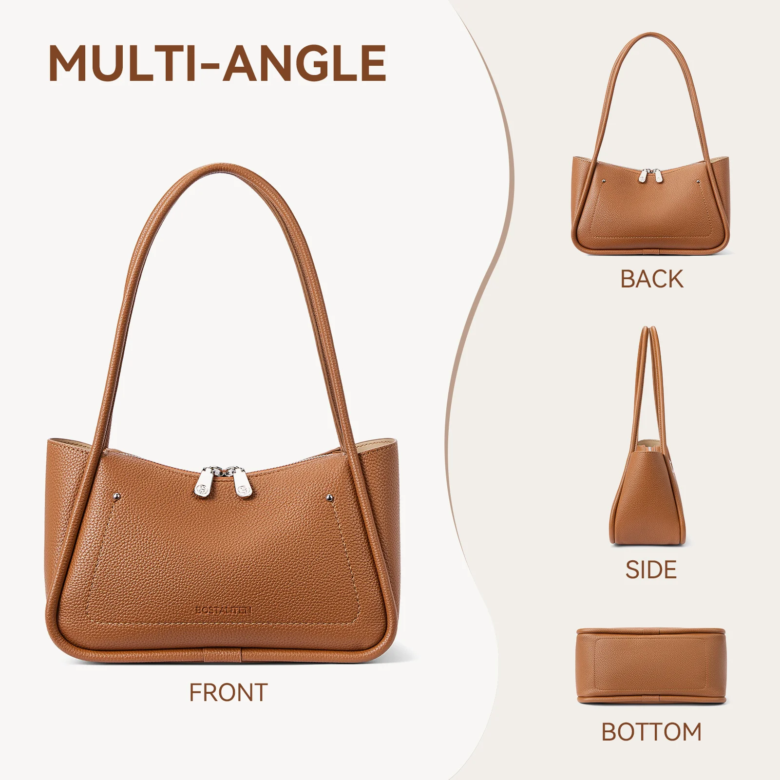 Claire Arc Silhouette Leather Tote Handbag - Image 20