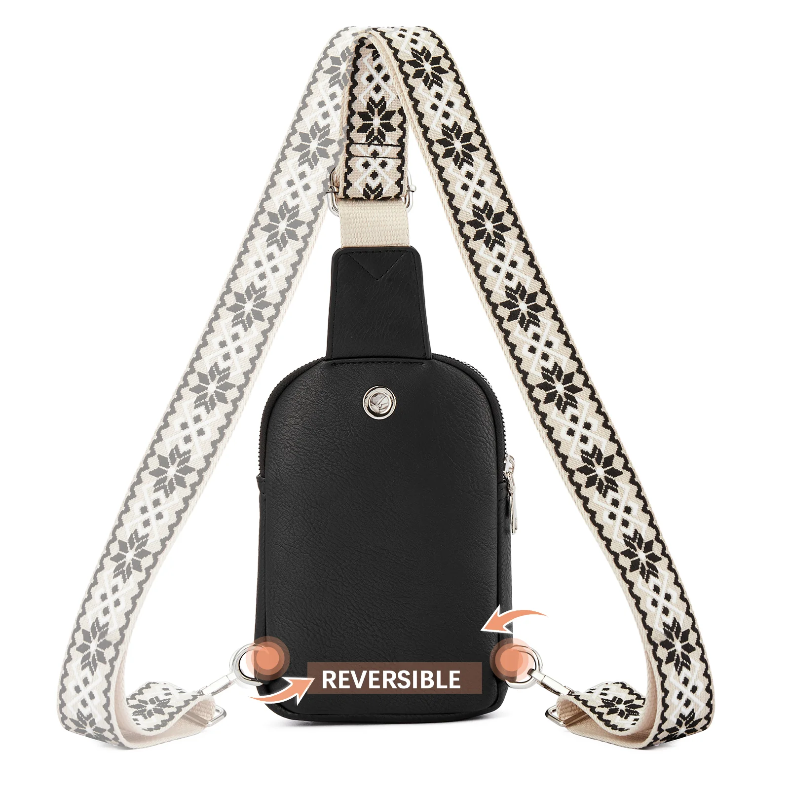 Aurora Adjustable Embroidered Shoulder Strap  Crossbody Bag for Women - Image 14