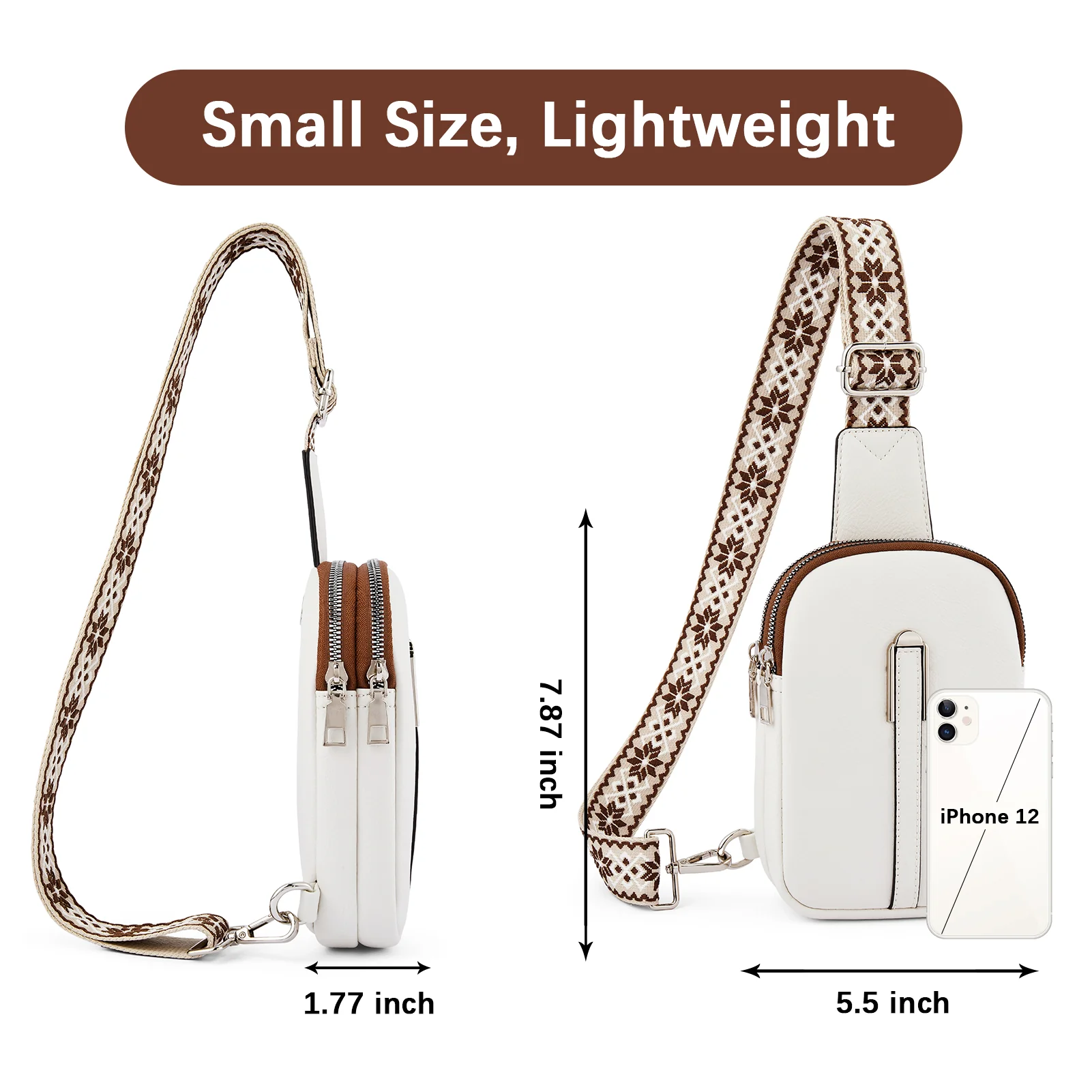 Aurora Adjustable Embroidered Shoulder Strap  Crossbody Bag for Women - Image 38
