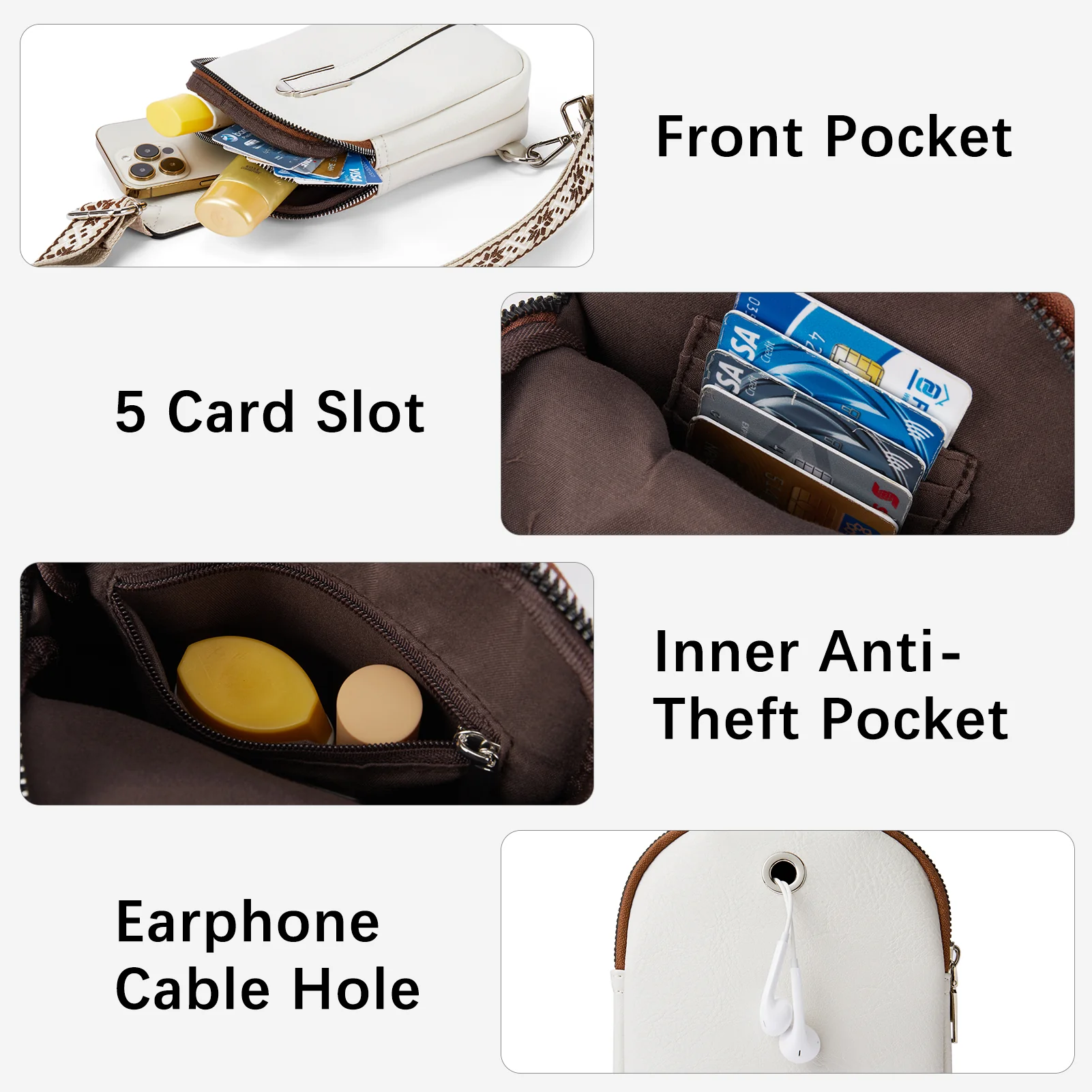 Aurora Adjustable Embroidered Shoulder Strap  Crossbody Bag for Women - Image 40